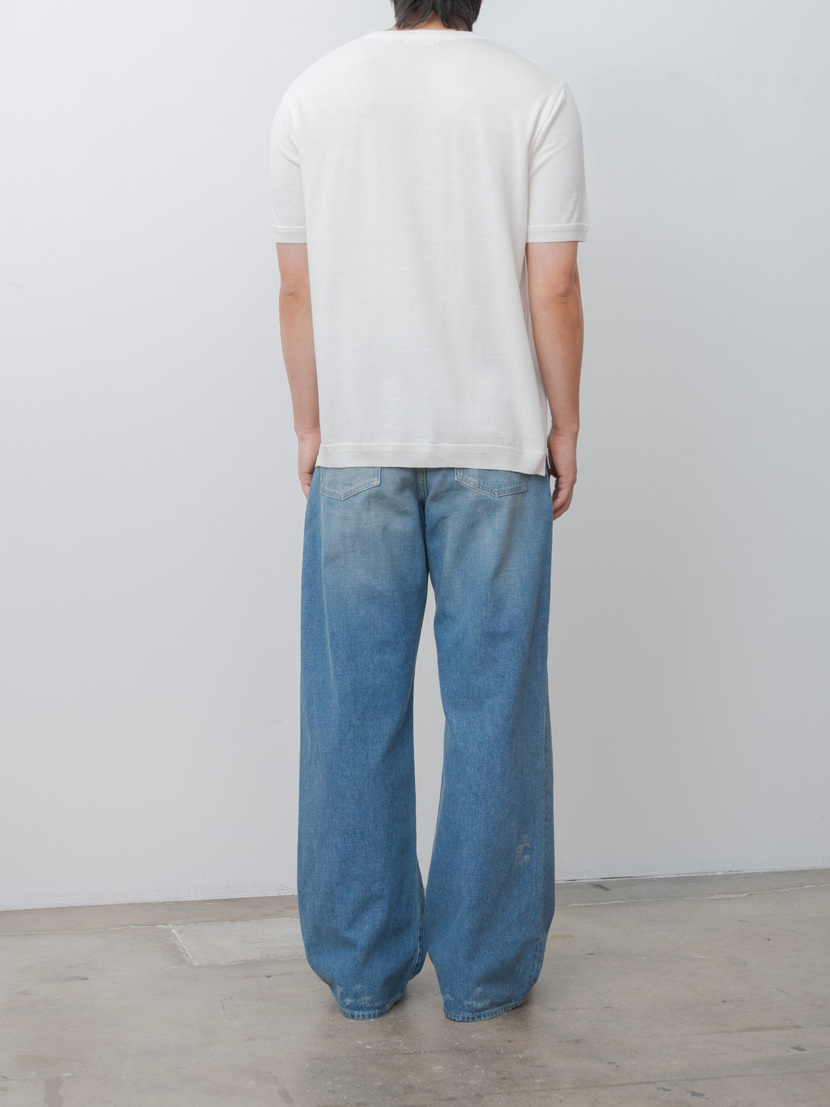 Namu Shop - Fujito C/N Knit T-Shirt - White