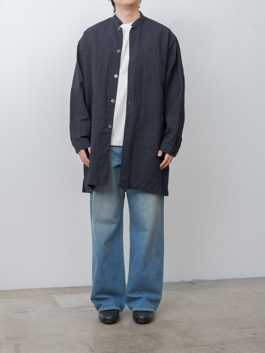 Namu Shop - Fujito Shirt Coat - Dark Navy
