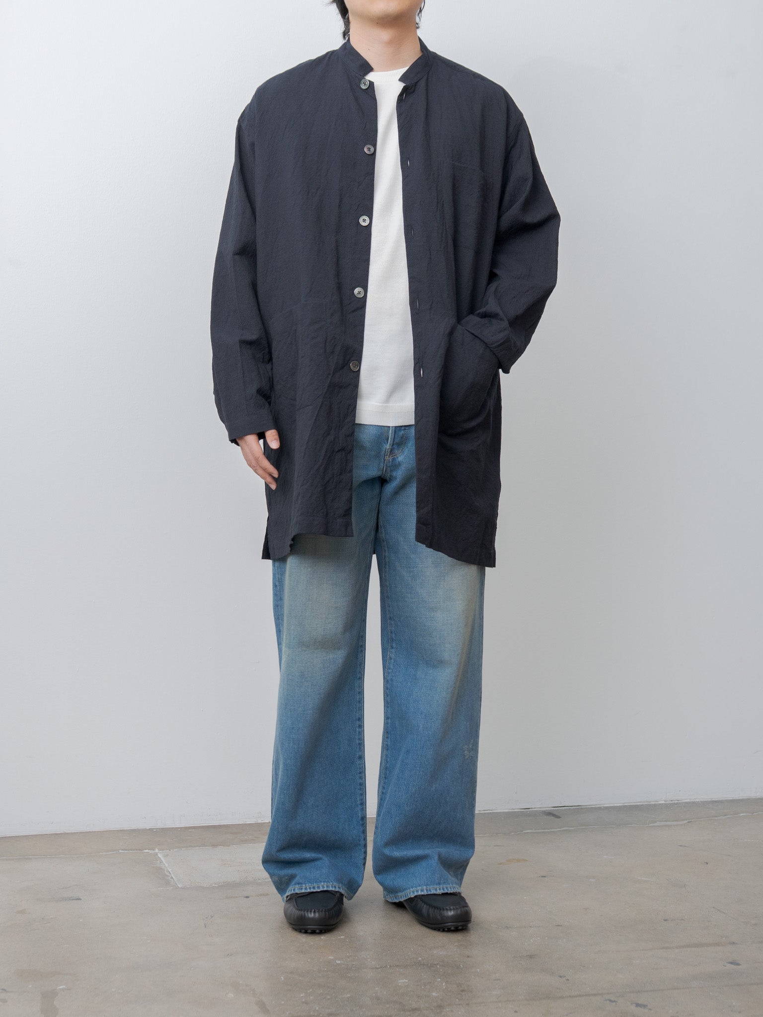 Namu Shop - Fujito Shirt Coat - Dark Navy