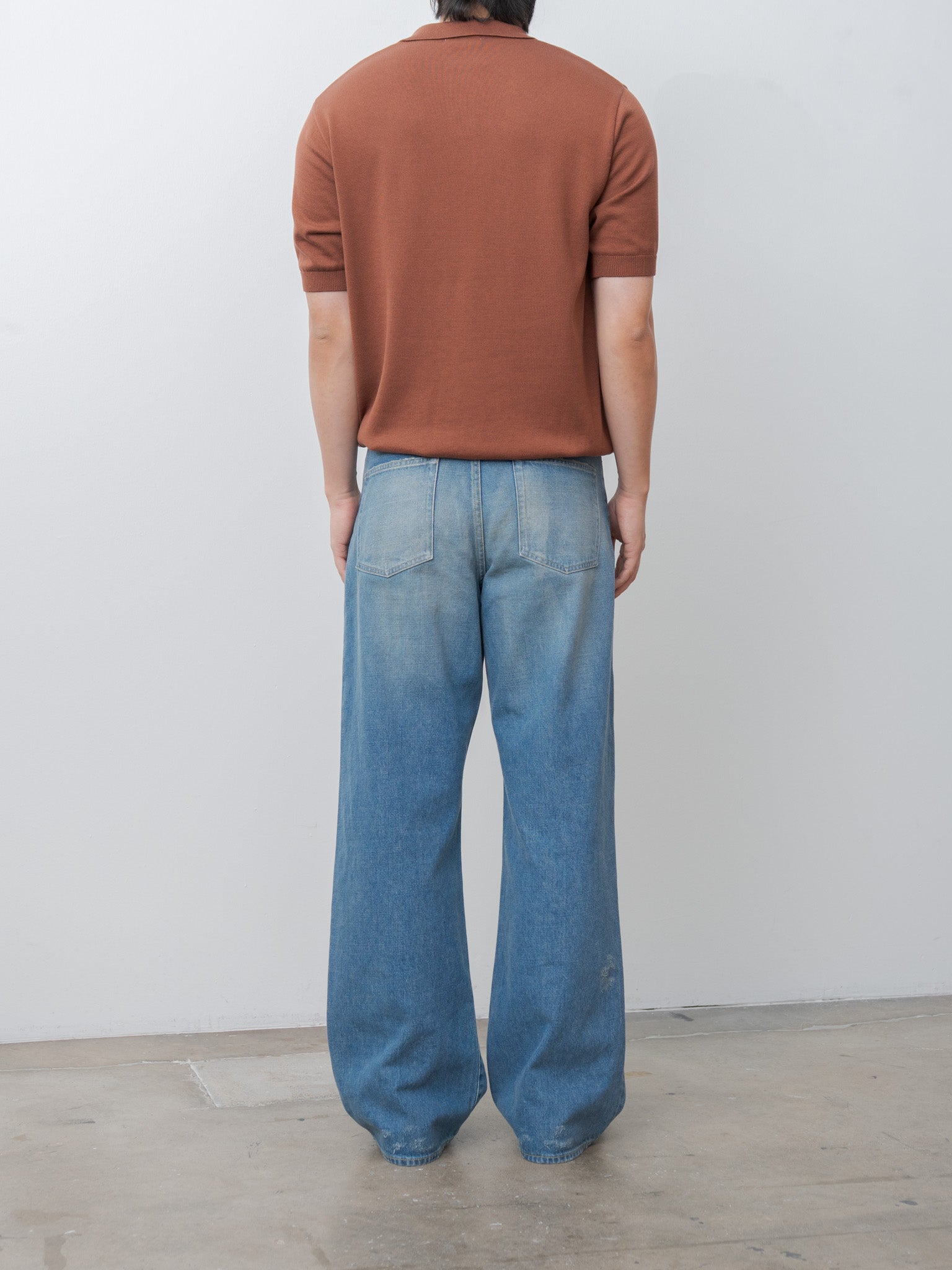 Namu Shop - Fujito Knit Skipper Polo - Brown