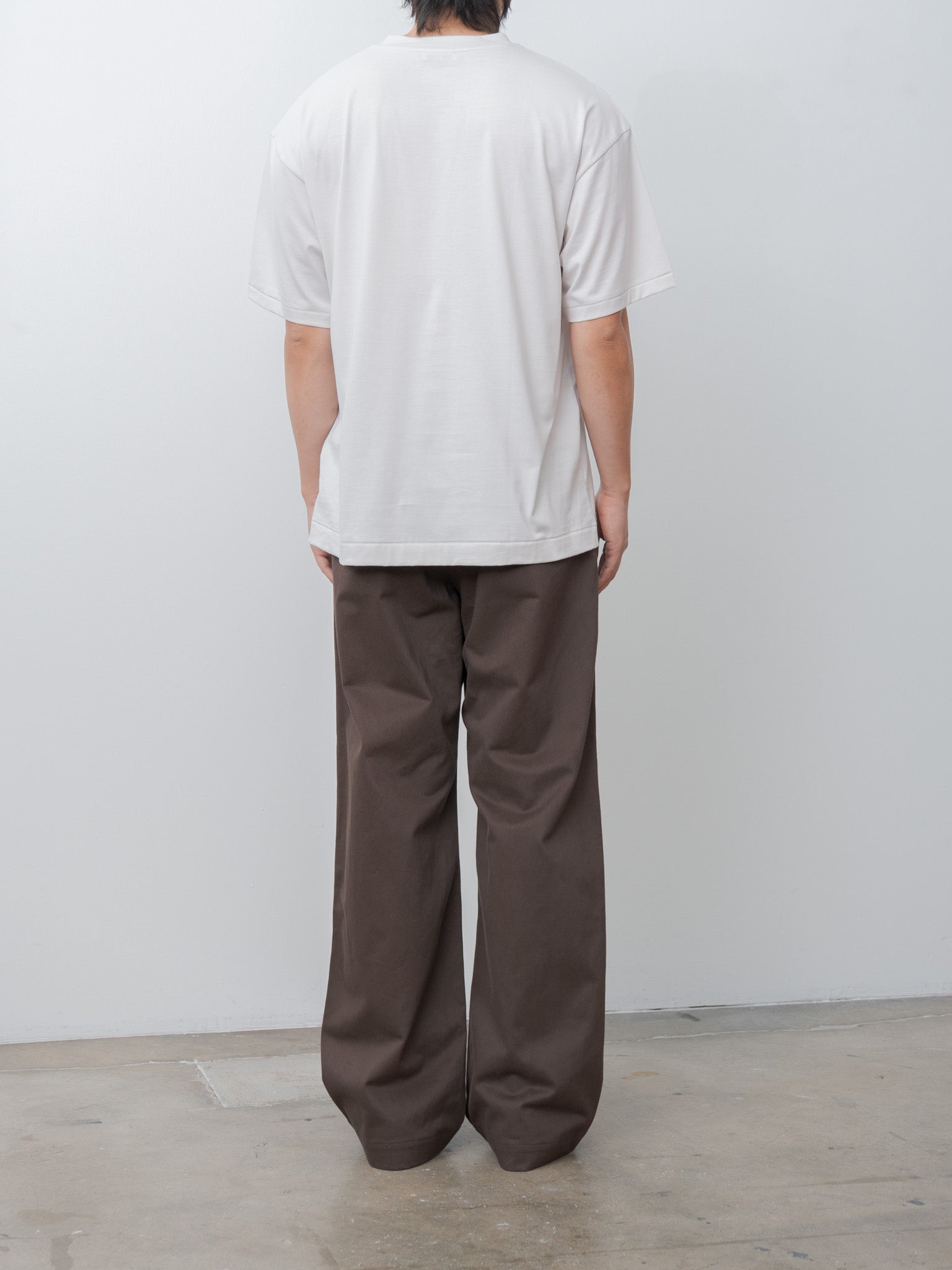 Namu Shop - ssstein Brushed Chino One Tuck Wide Pants - Brown