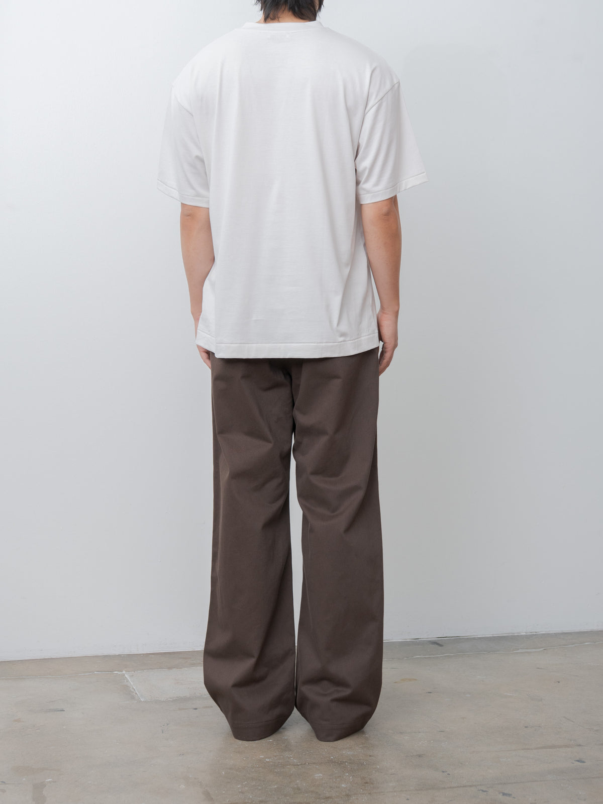 Namu Shop - ssstein Brushed Chino One Tuck Wide Pants - Brown