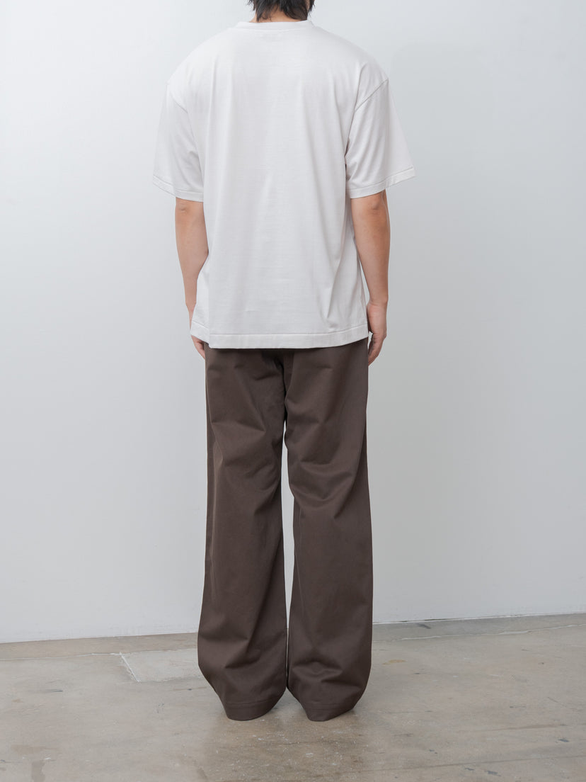 Namu Shop - ssstein Brushed Chino One Tuck Wide Pants - Brown