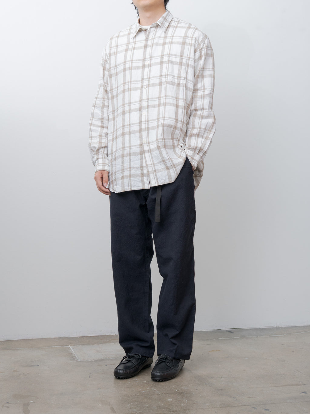 Namu Shop - Fujito N.O.Un Beltless Pants - Dark Navy
