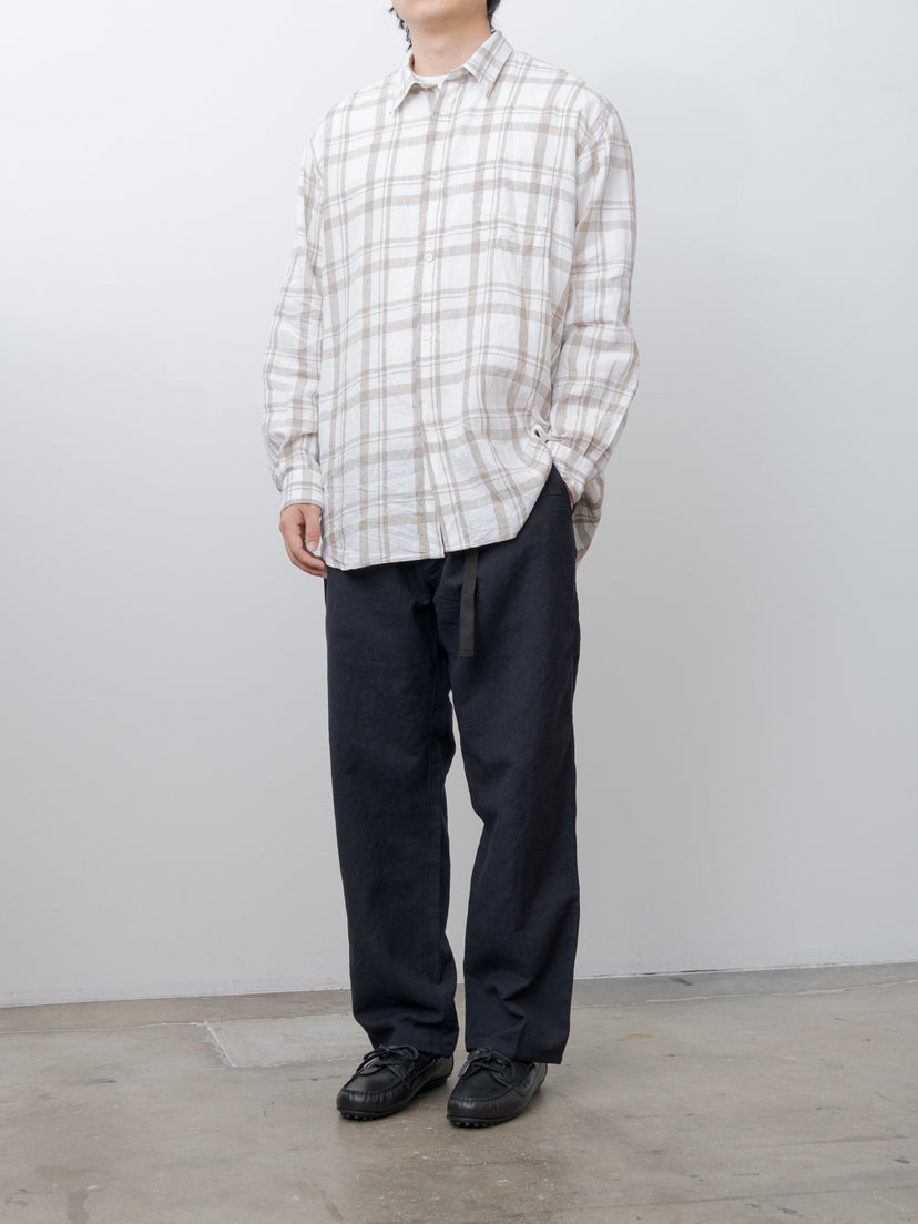 Namu Shop - Fujito B/S Shirt - Beige Check