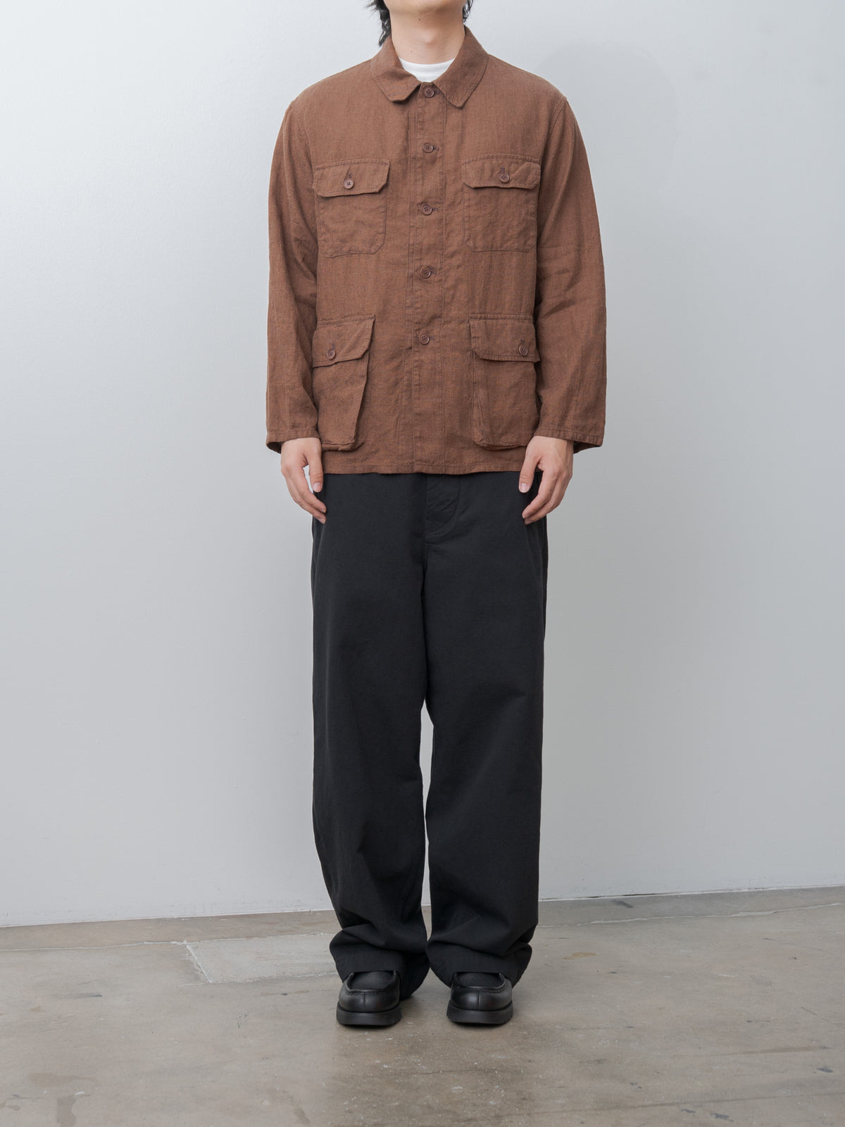 Namu Shop - Kaptain Sunshine Cotton Drill Wide Pants - Black
