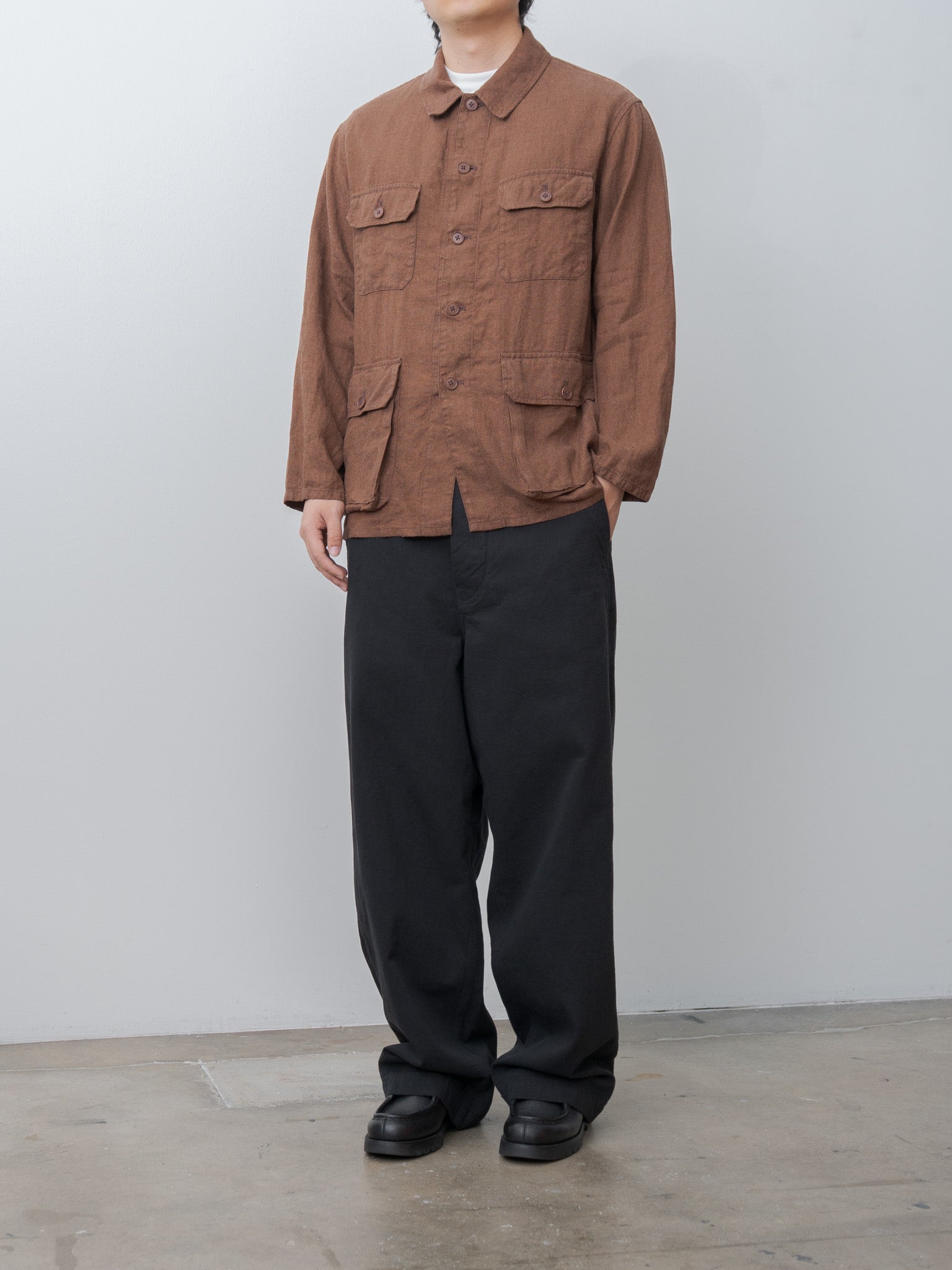 Namu Shop - Kaptain Sunshine Safari Shirt Jacket - Brown