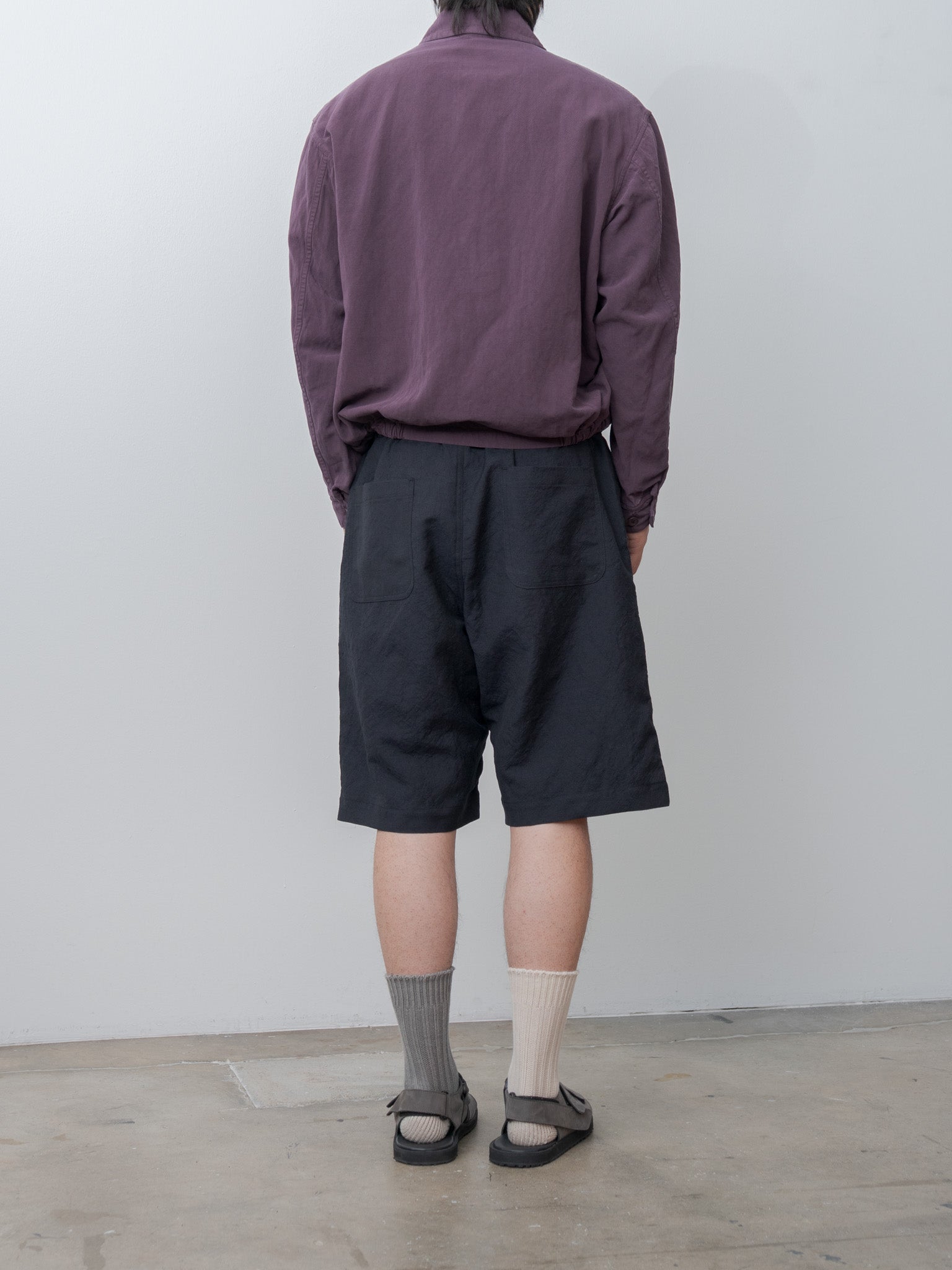 Namu Shop - Fujito Wide Easy Shorts - Dark Navy