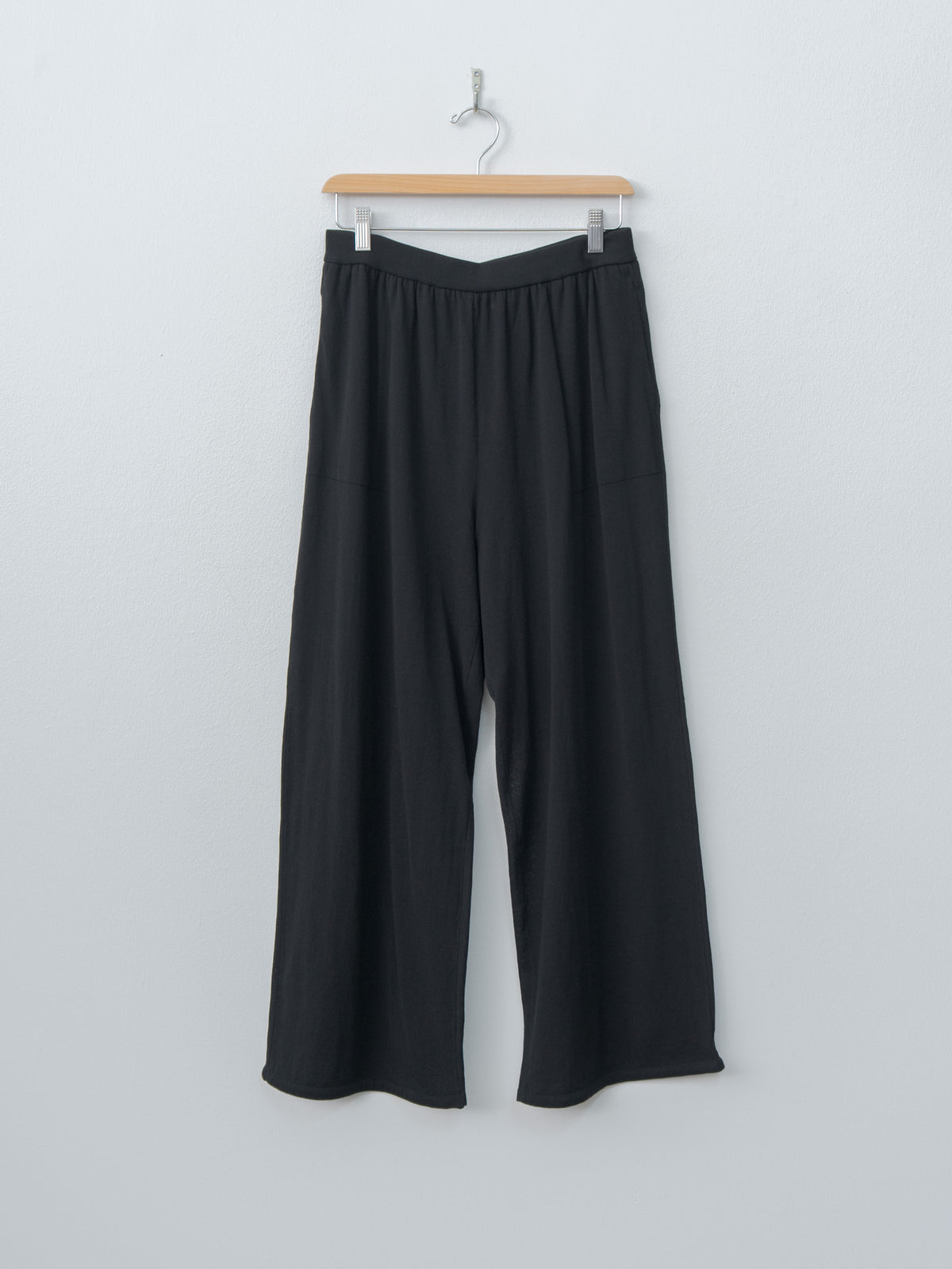Namu Shop - Aton High Twist Cotton Wide Easy Pants - Black