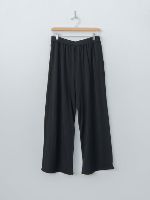 Namu Shop - Aton High Twist Cotton Wide Easy Pants - Black