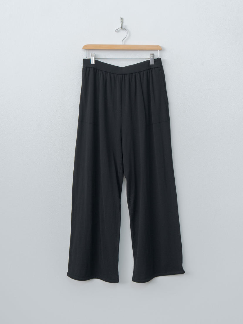 Namu Shop - Aton High Twist Cotton Wide Easy Pants - Black