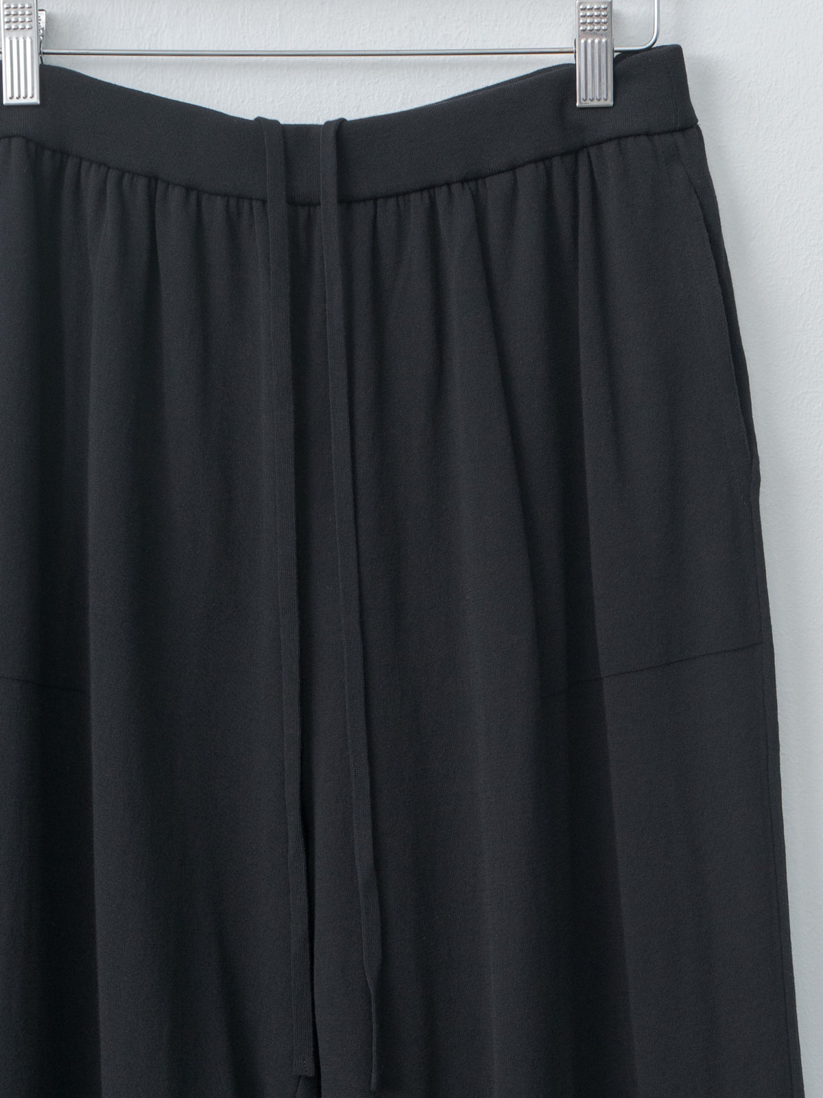 Namu Shop - Aton High Twist Cotton Wide Easy Pants - Black