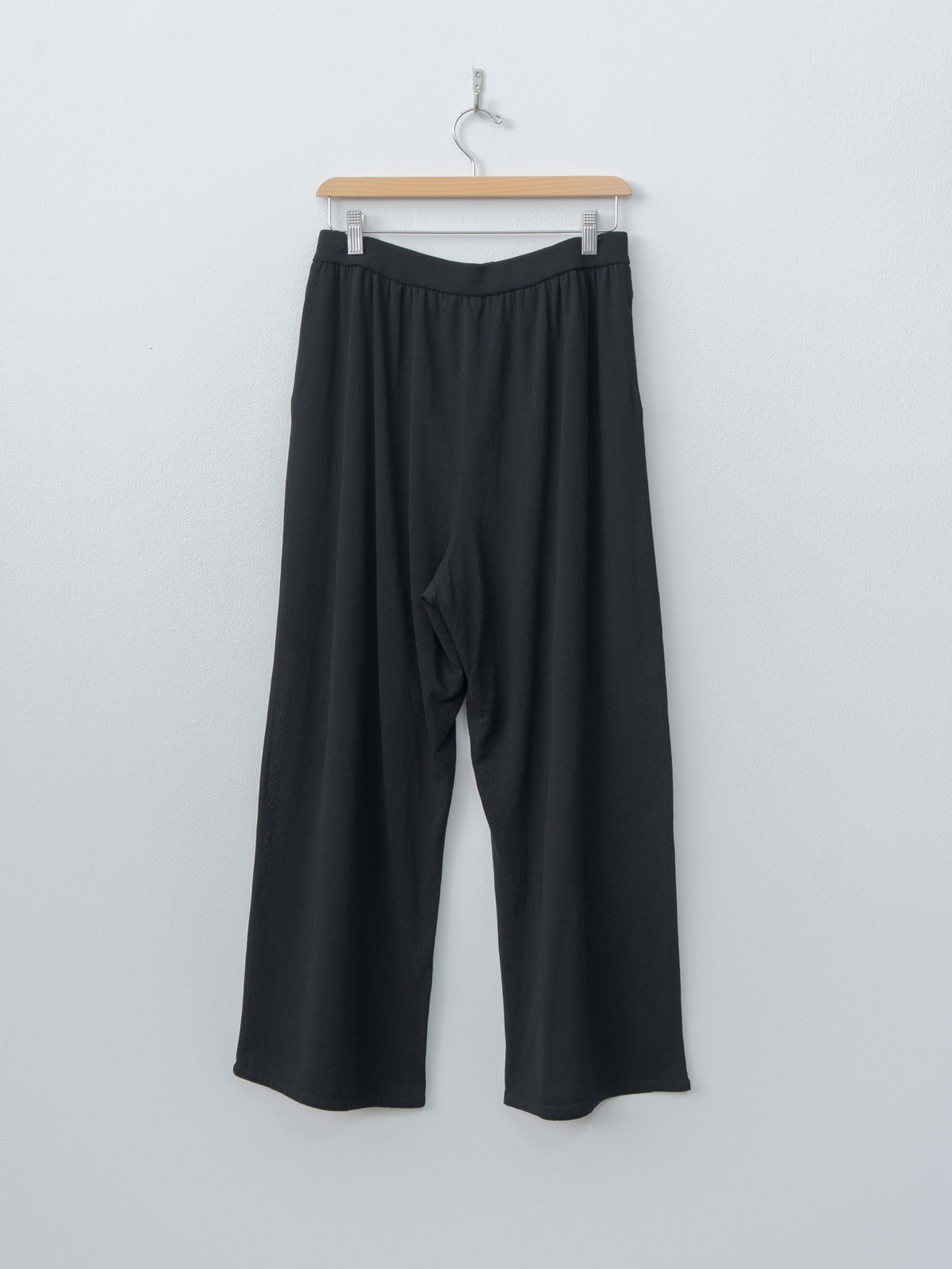 Namu Shop - Aton High Twist Cotton Wide Easy Pants - Black