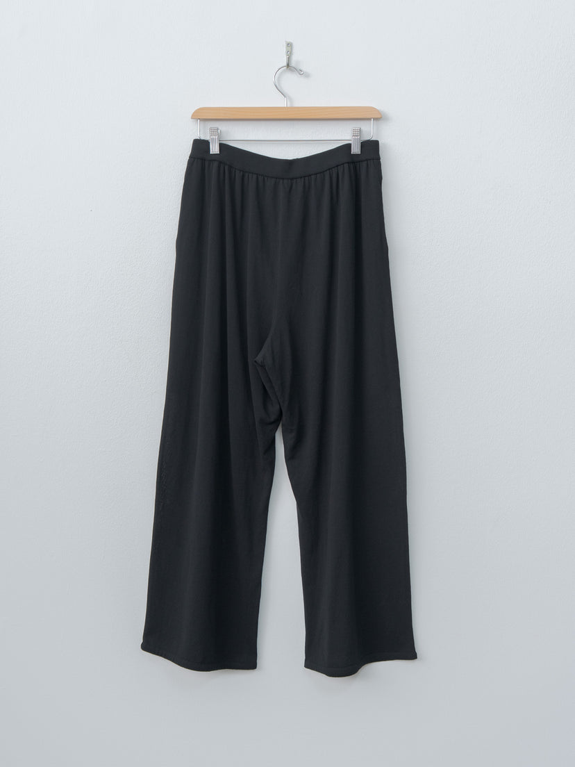 Namu Shop - Aton High Twist Cotton Wide Easy Pants - Black