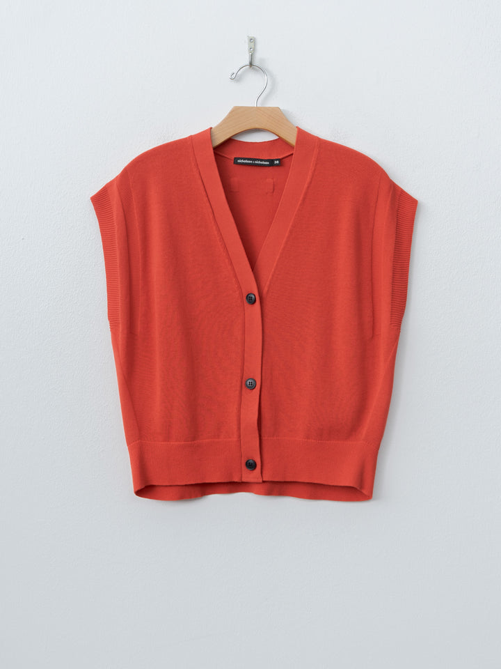 WIND Knit Vest - Orange Red