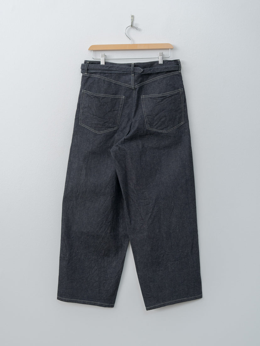 Namu Shop - Blurhms 12.9oz Denim Bias Belted Pants - Indigo