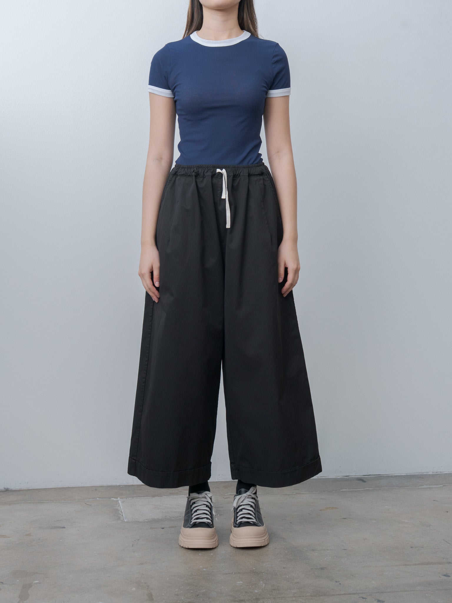Namu Shop - Babaco Twisted Cotton T-Shirt - Navy
