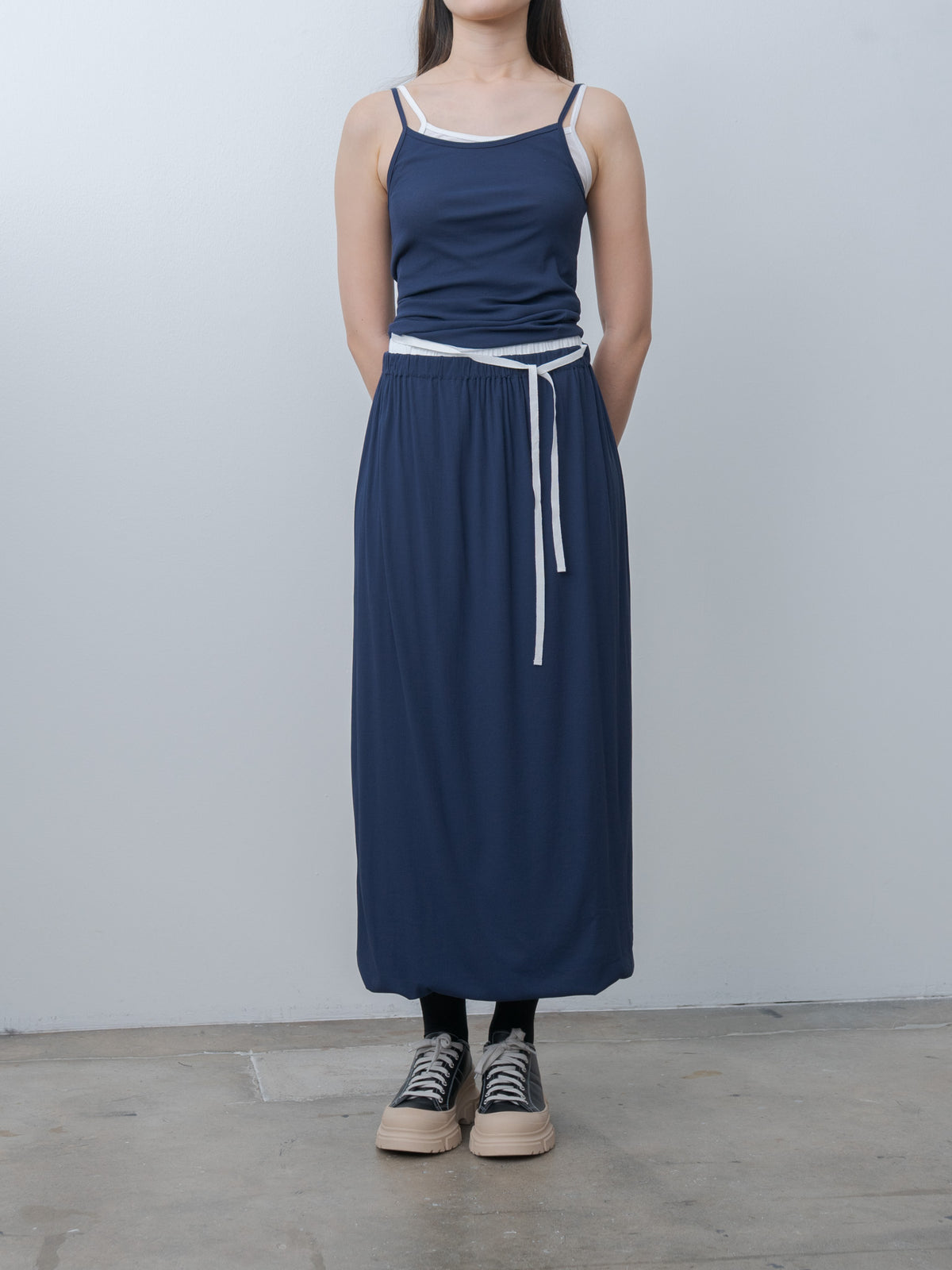 Namu Shop - Babaco Twisted Cotton Camisole - Navy
