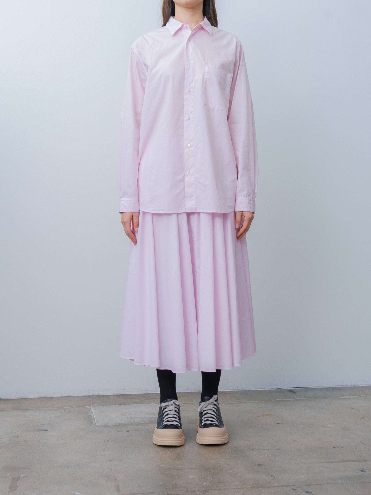 Namu Shop - Aton Natural Dyed Cotton Lawn Standard Shirt - Pink