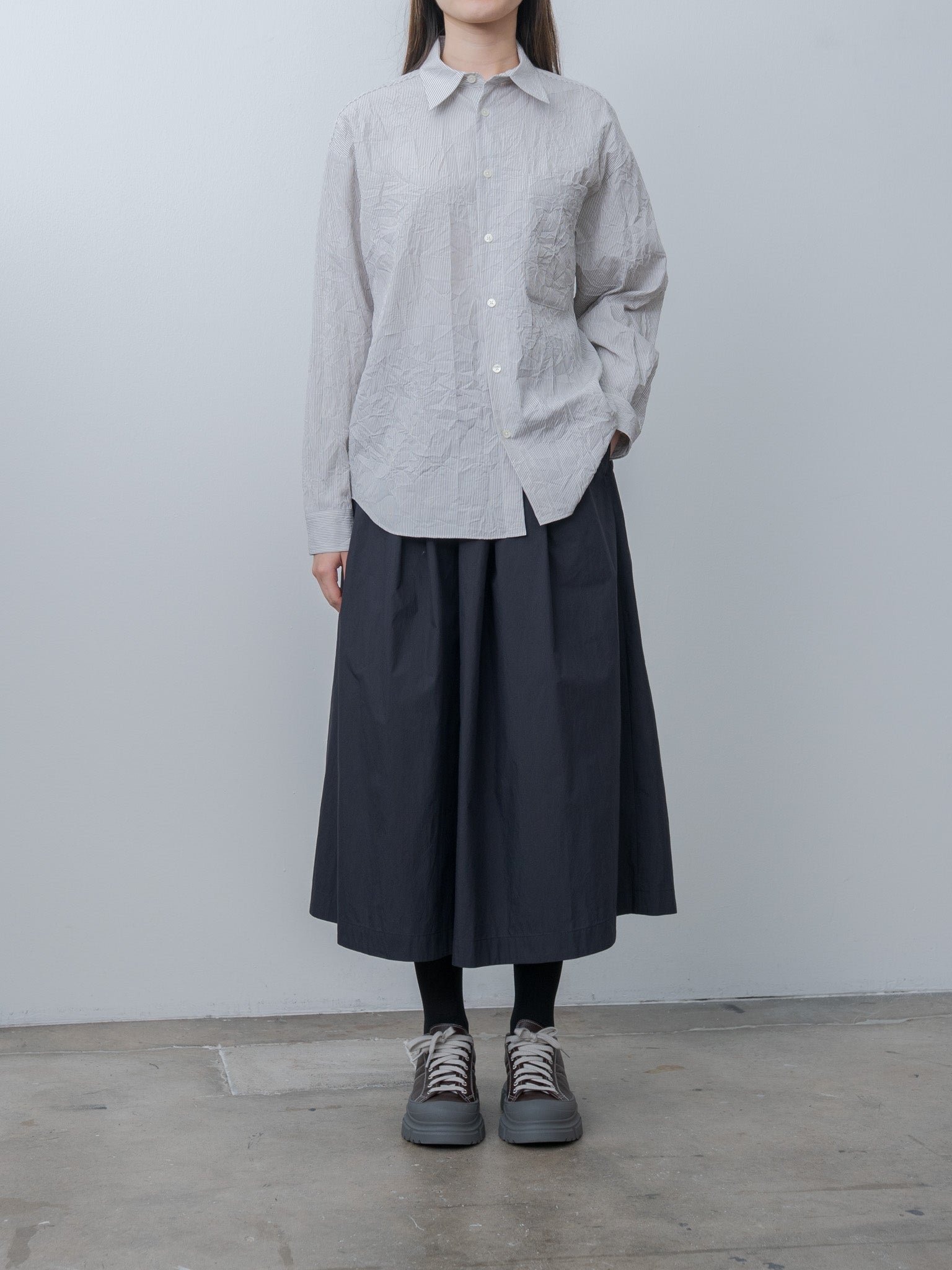 Namu Shop - Nicholson & Nicholson CLEA-CC Shirt - Gray Stripe