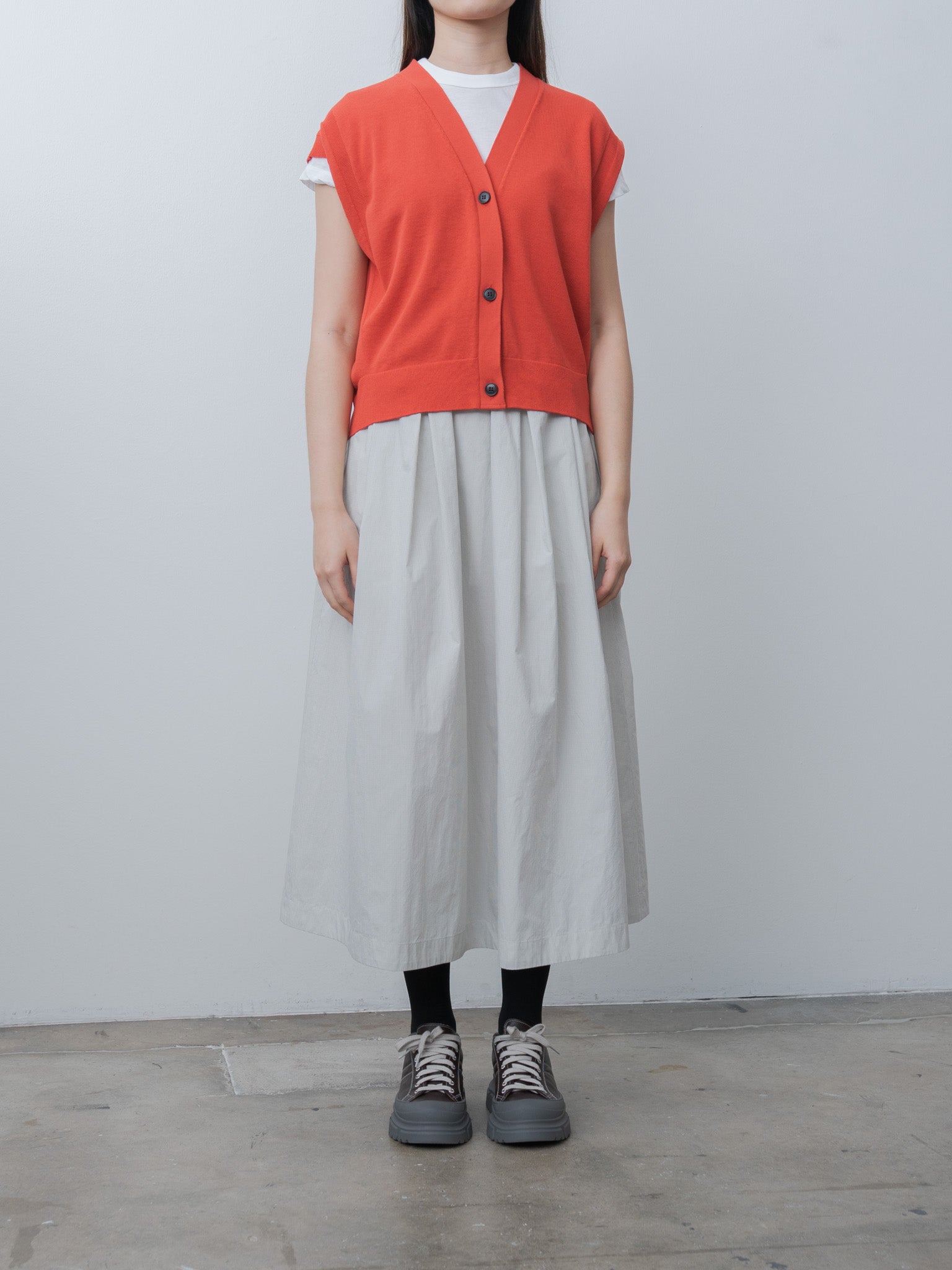 Namu Shop - Nicholson & Nicholson MIRA-W Skirt - Khaki Check