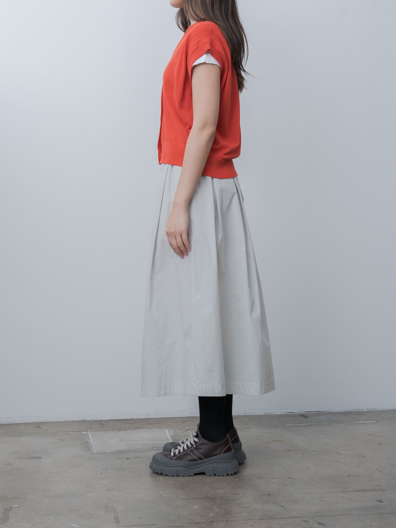Namu Shop - Nicholson & Nicholson MIRA-W Skirt - Khaki Check