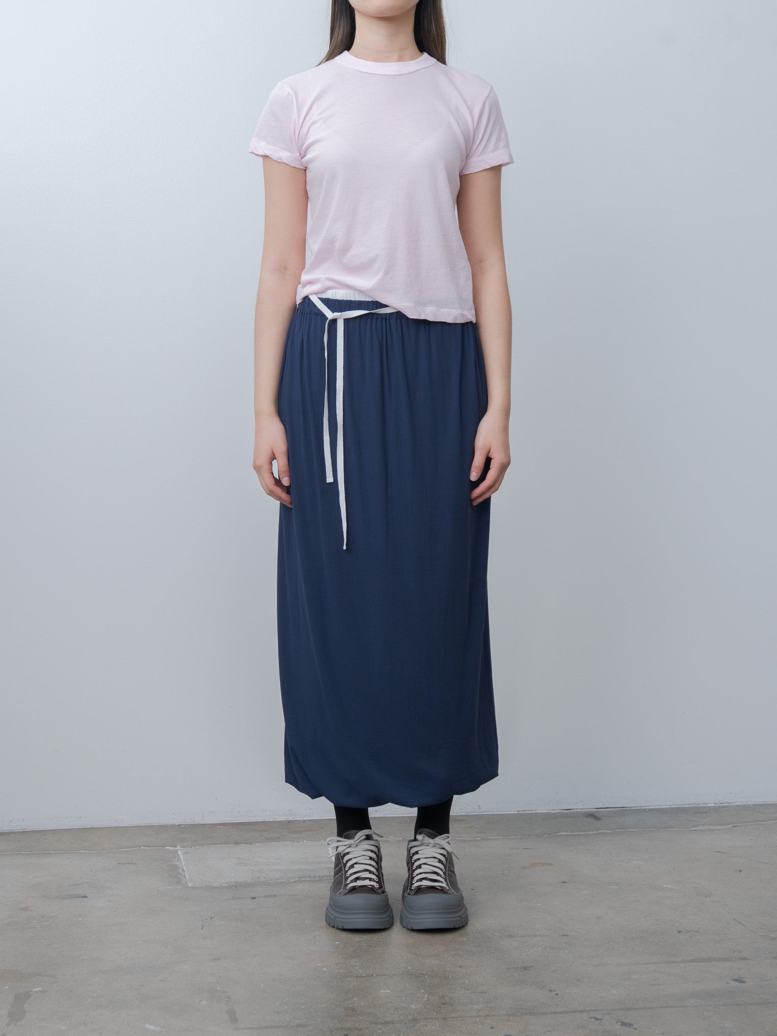 Namu Shop - Babaco Twisted Cotton Skirt - Navy