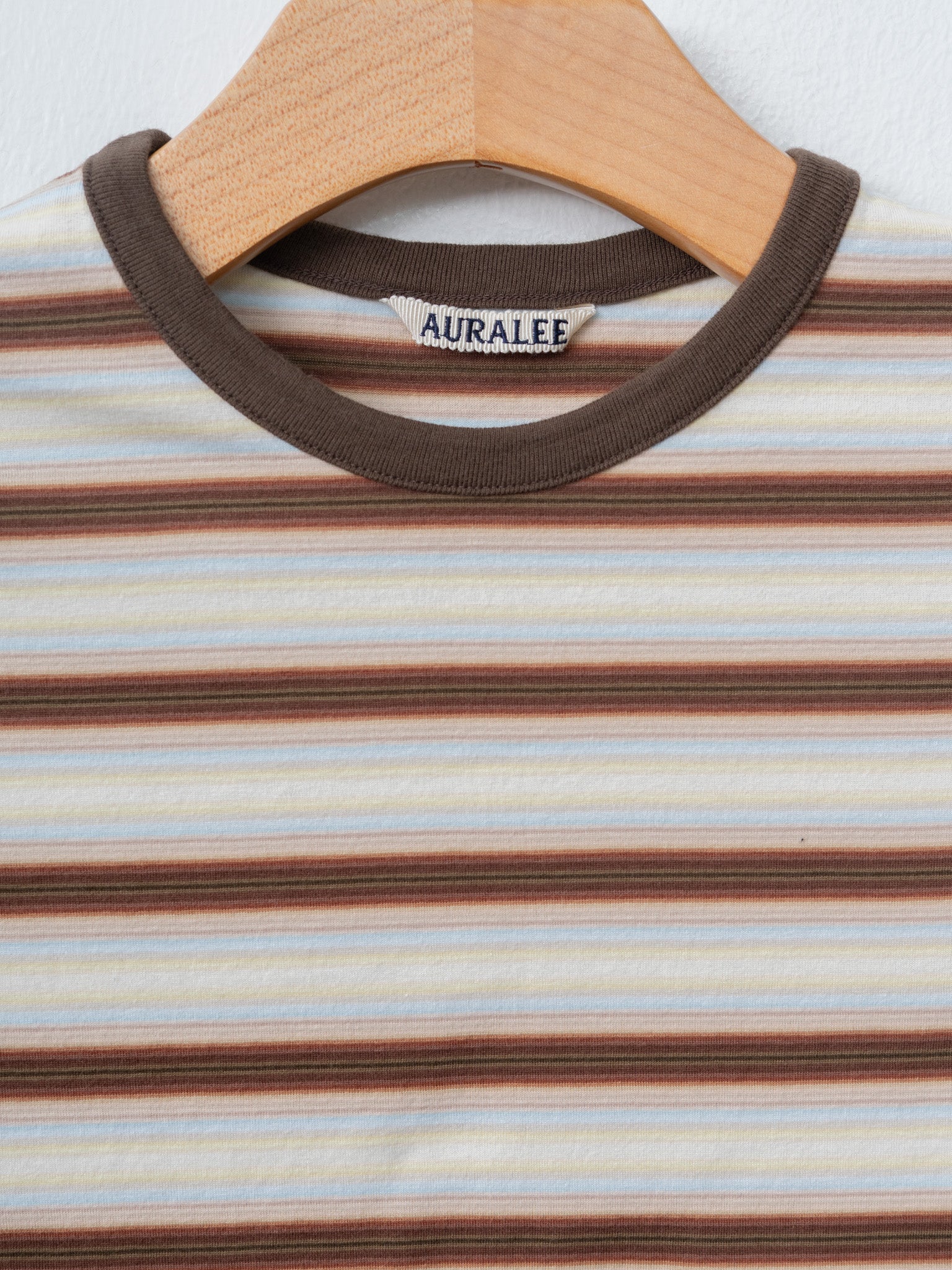 Gradient Stripe Jersey Tee - Fade Brown Stripe