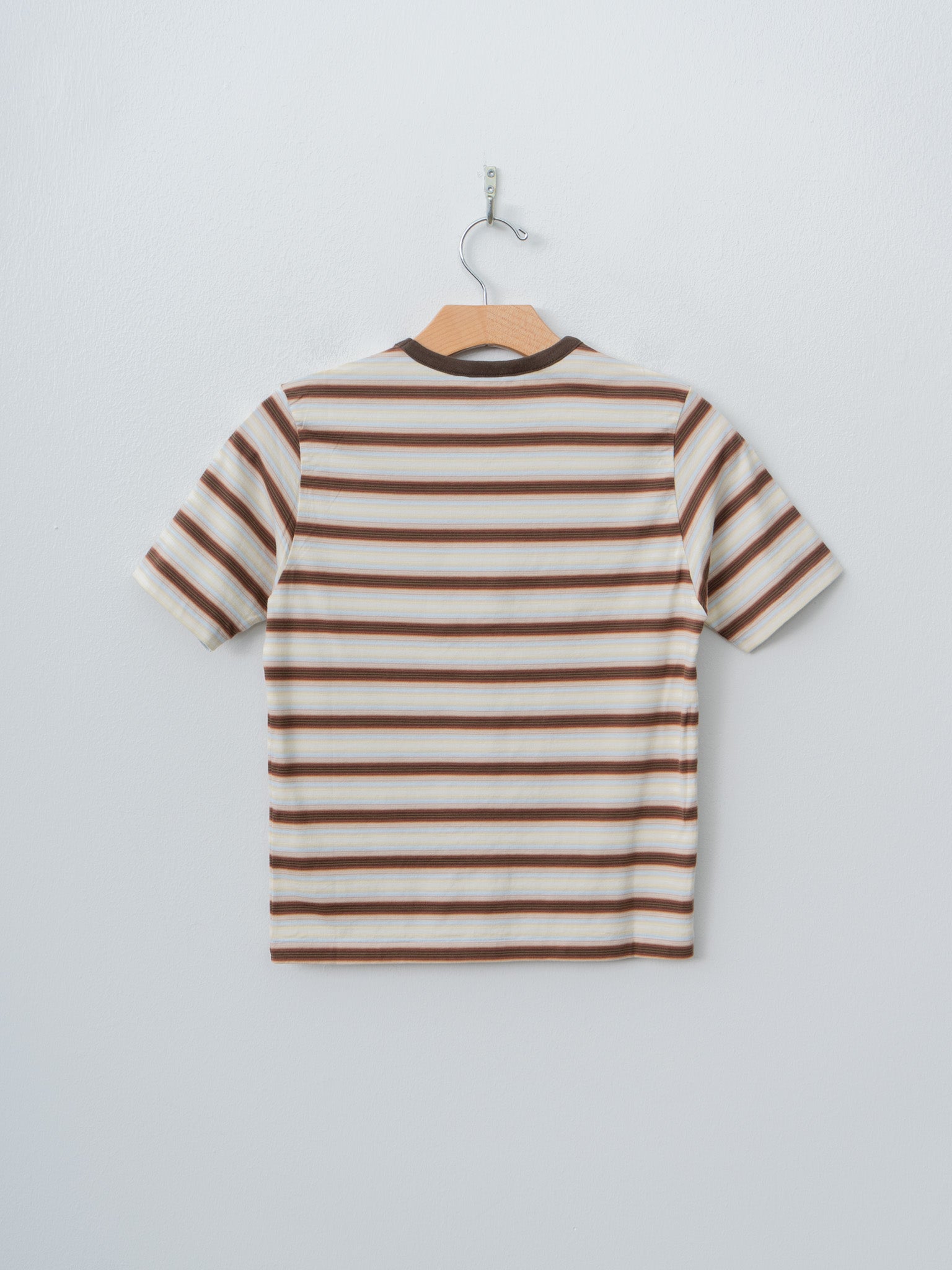 【AURALEEオーラリー】GRADIENT STRIPE JERSEY TEE Gradient Stripe Jersey Tee - Fade Brown Stripe