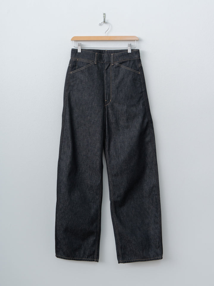 High Waisted Curved Pants - Slate