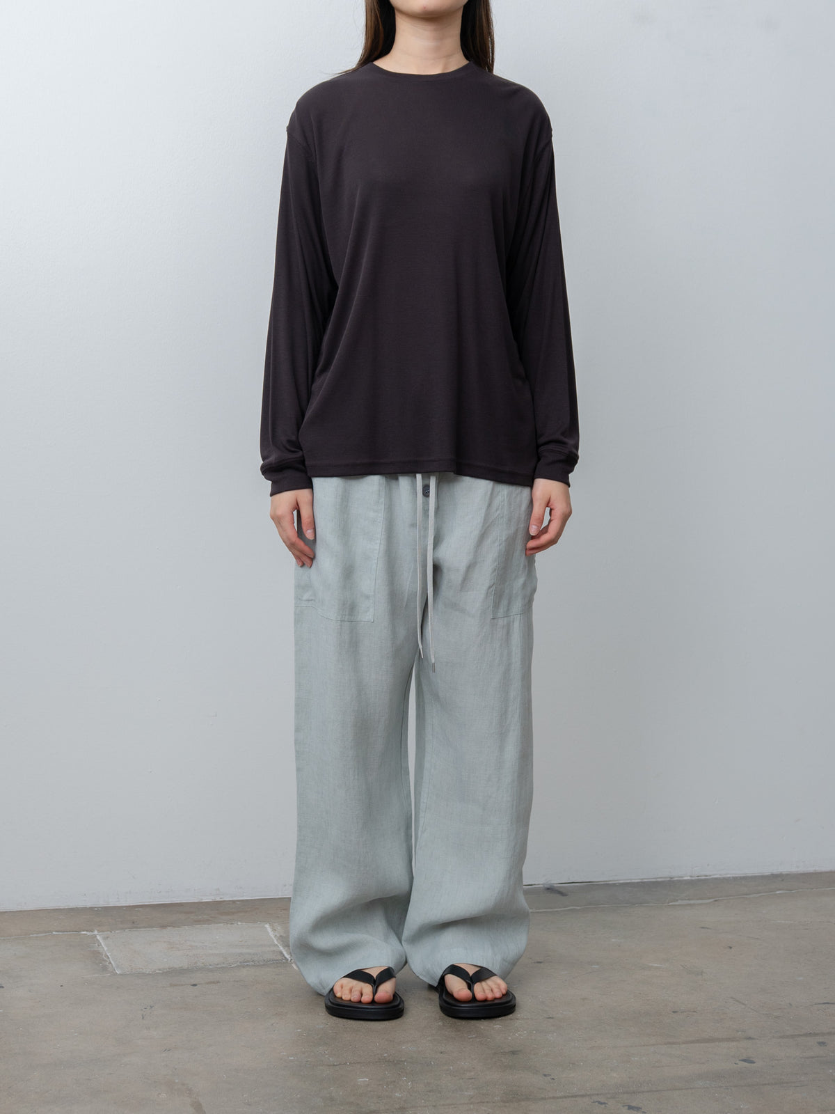 Namu Shop - Studio Nicholson SIMMONS Tee - Black Grape