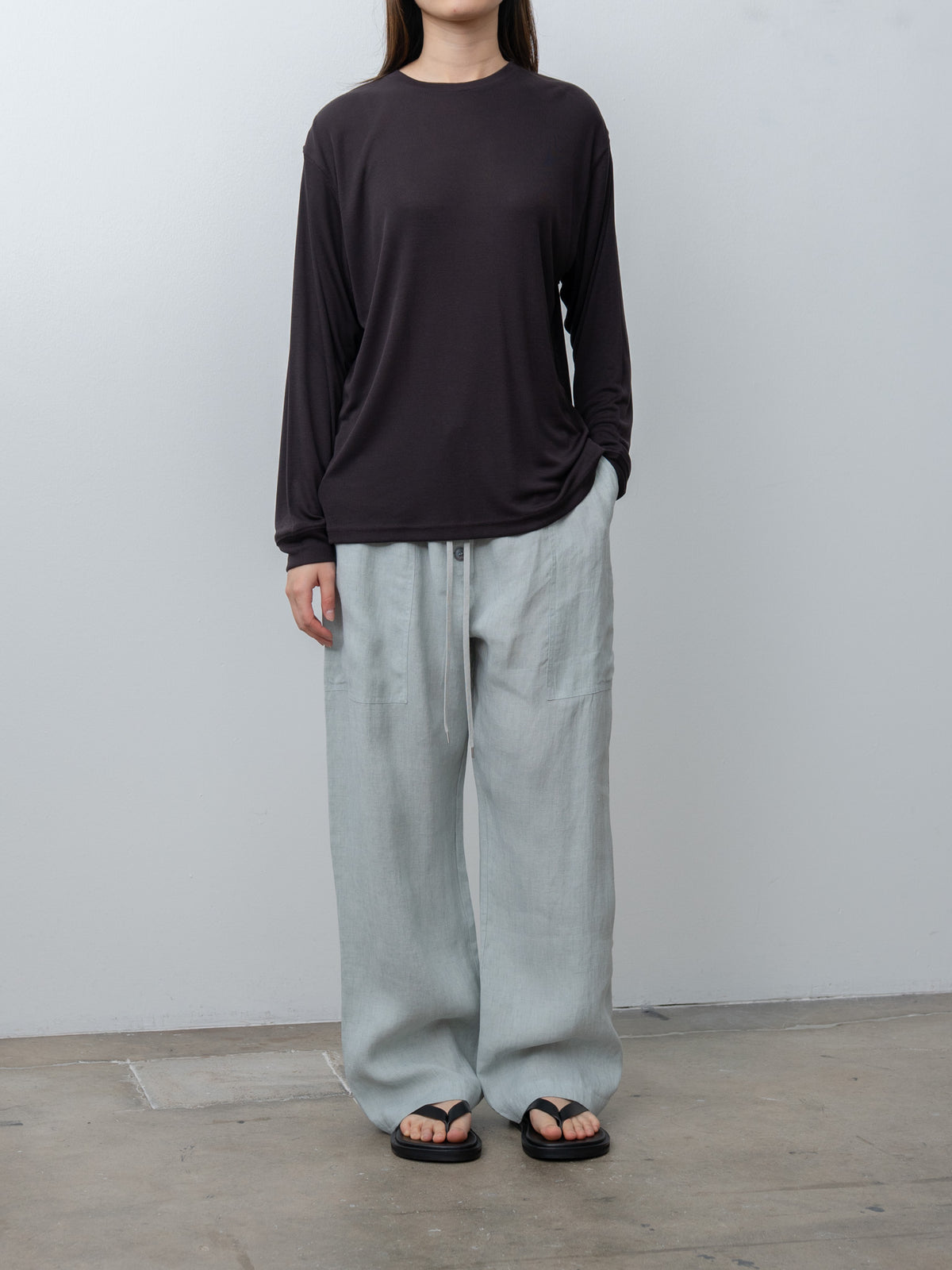 Namu Shop - Studio Nicholson SIMMONS Tee - Black Grape