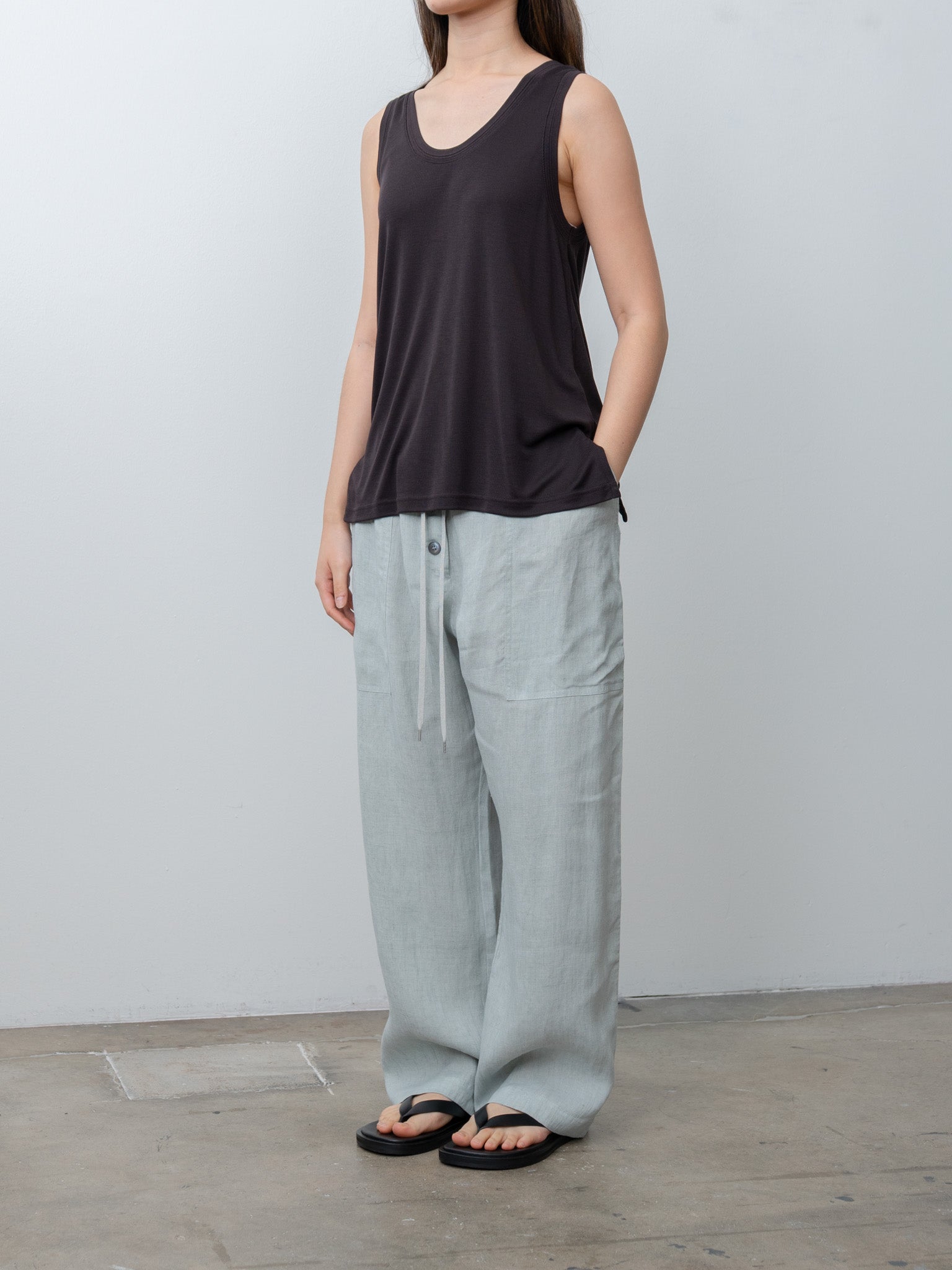 Namu Shop - Studio Nicholson VOTAN Tank - Black Grape