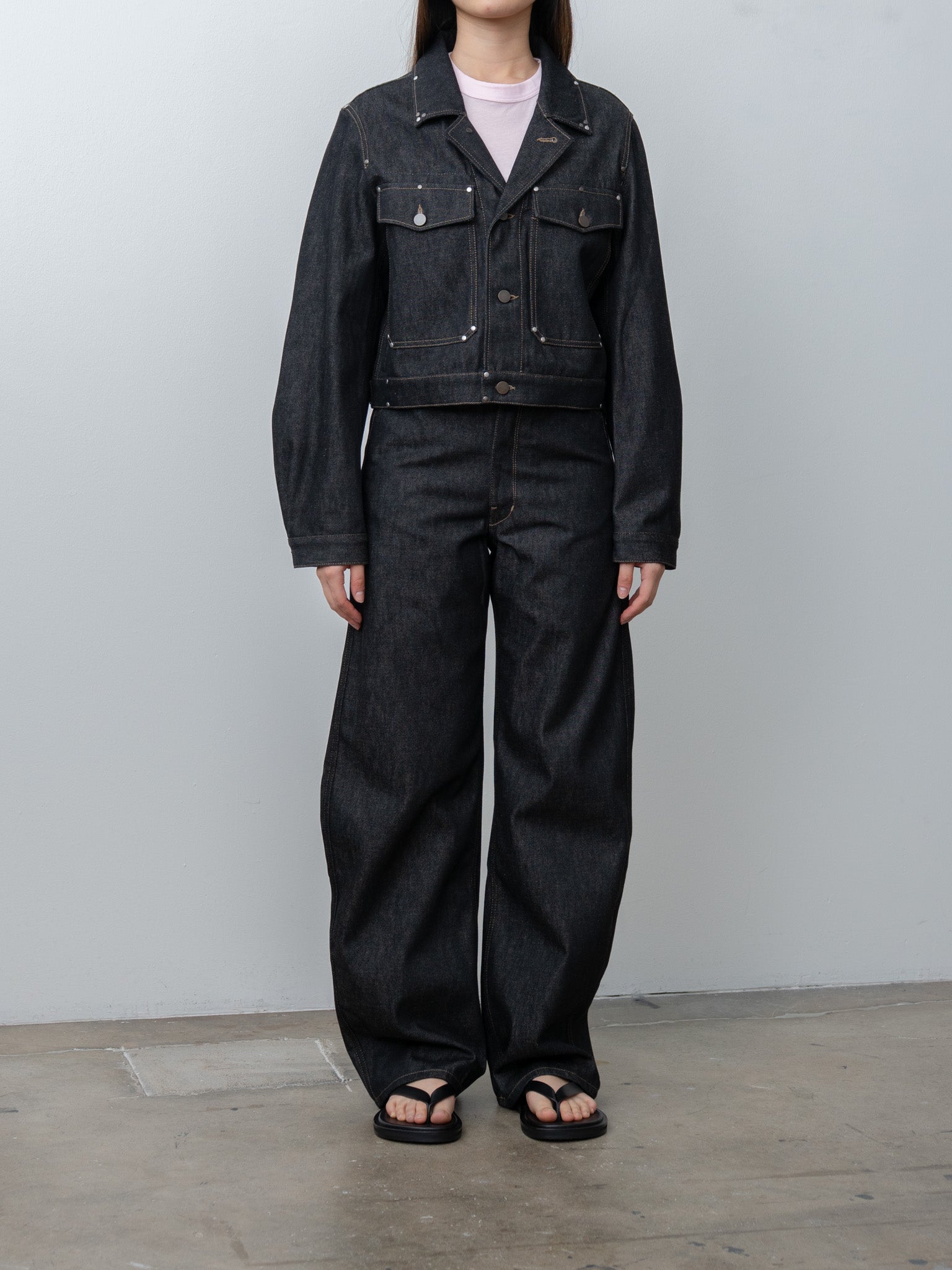 Namu Shop - Lemaire High Waisted Curved Pants - Slate