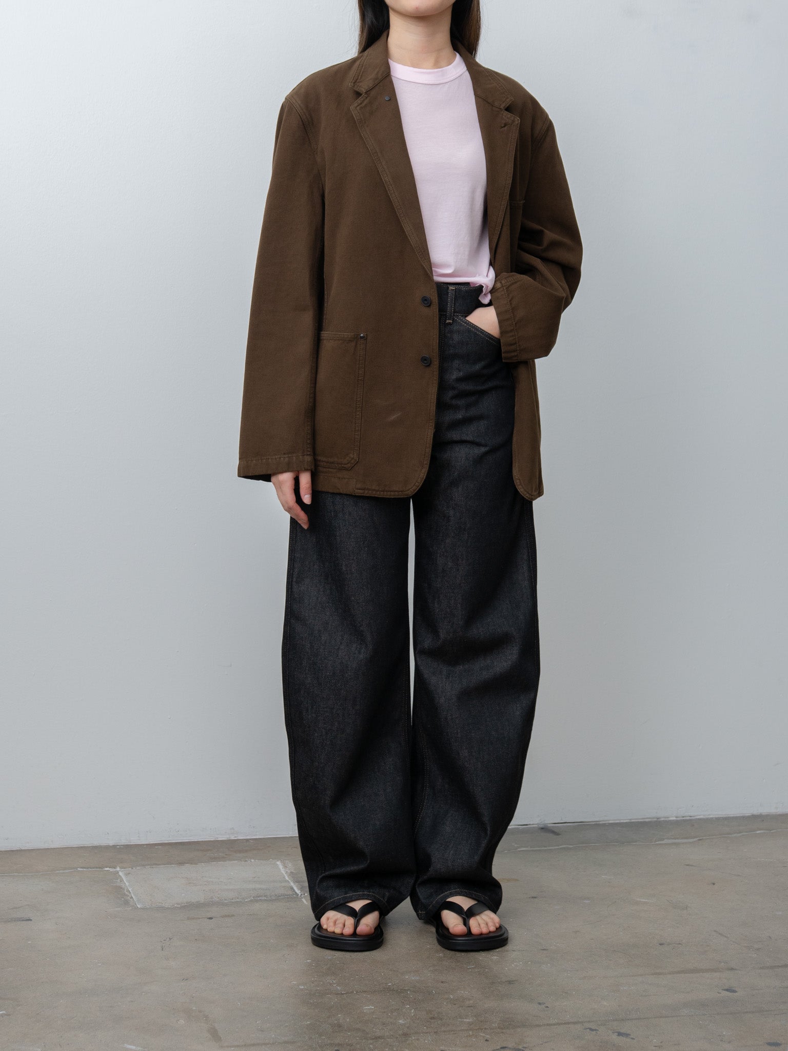 Namu Shop - Lemaire High Waisted Curved Pants - Slate