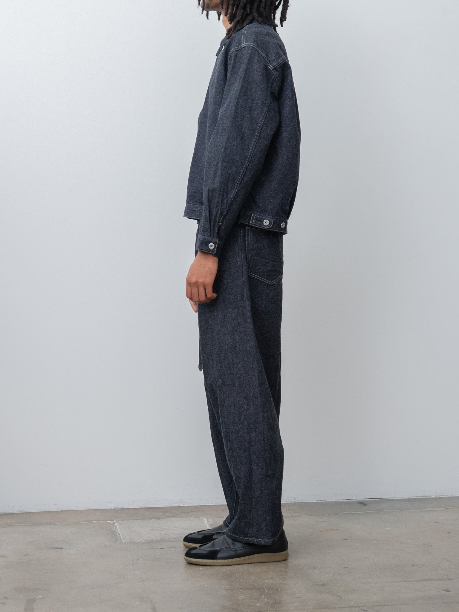 Namu Shop - Blurhms 12.9oz Denim Bias Belted Pants - Indigo