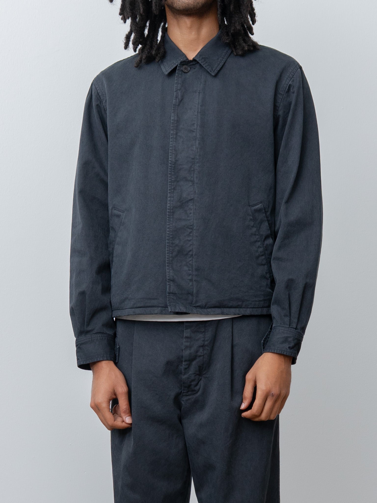 Garment-Dyed Finx Light Chino Blouson - Black