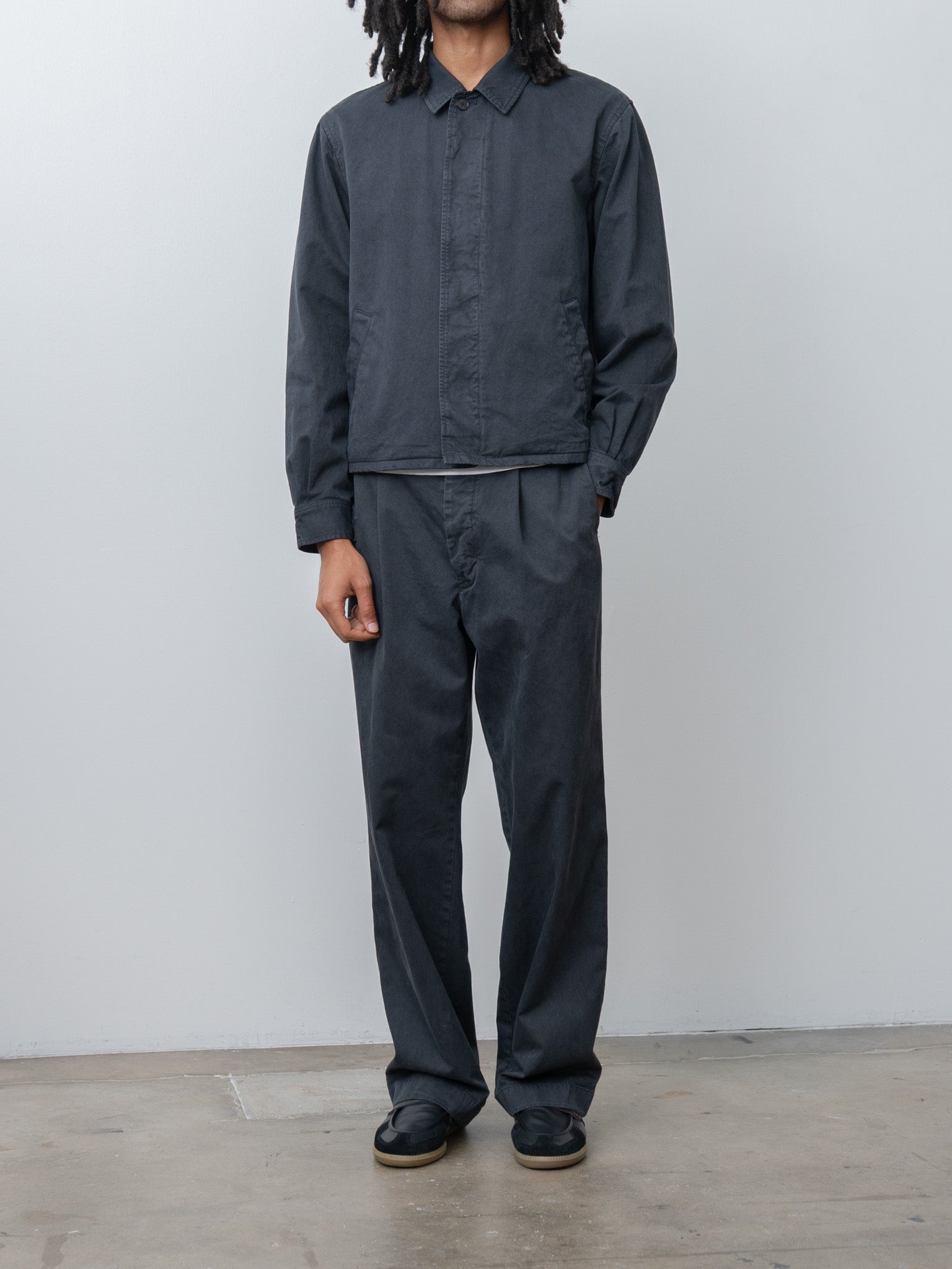 Garment-Dyed Finx Light Chino Blouson - Black