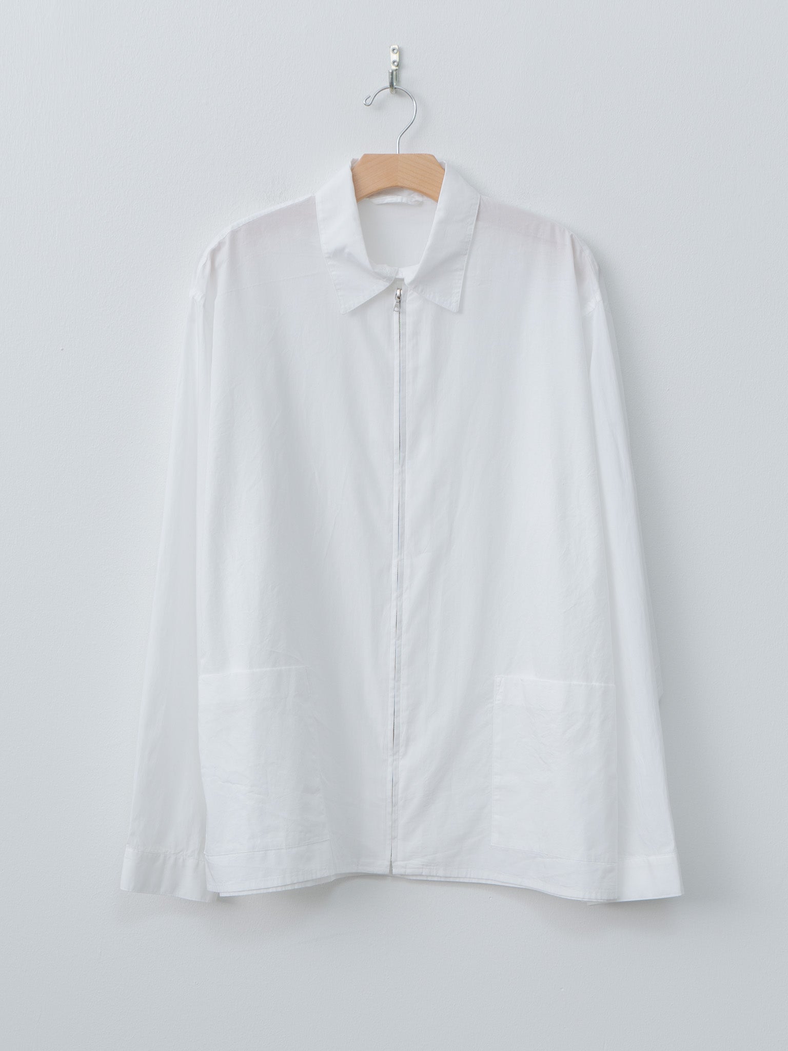 Namu Shop - Blurhms Chambray Zip Shirt - White