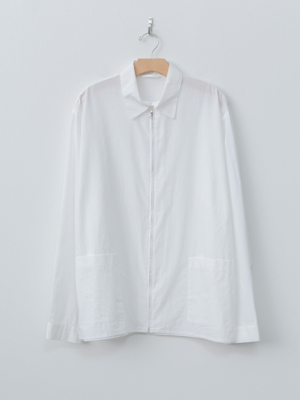 Namu Shop - Blurhms Chambray Zip Shirt - White