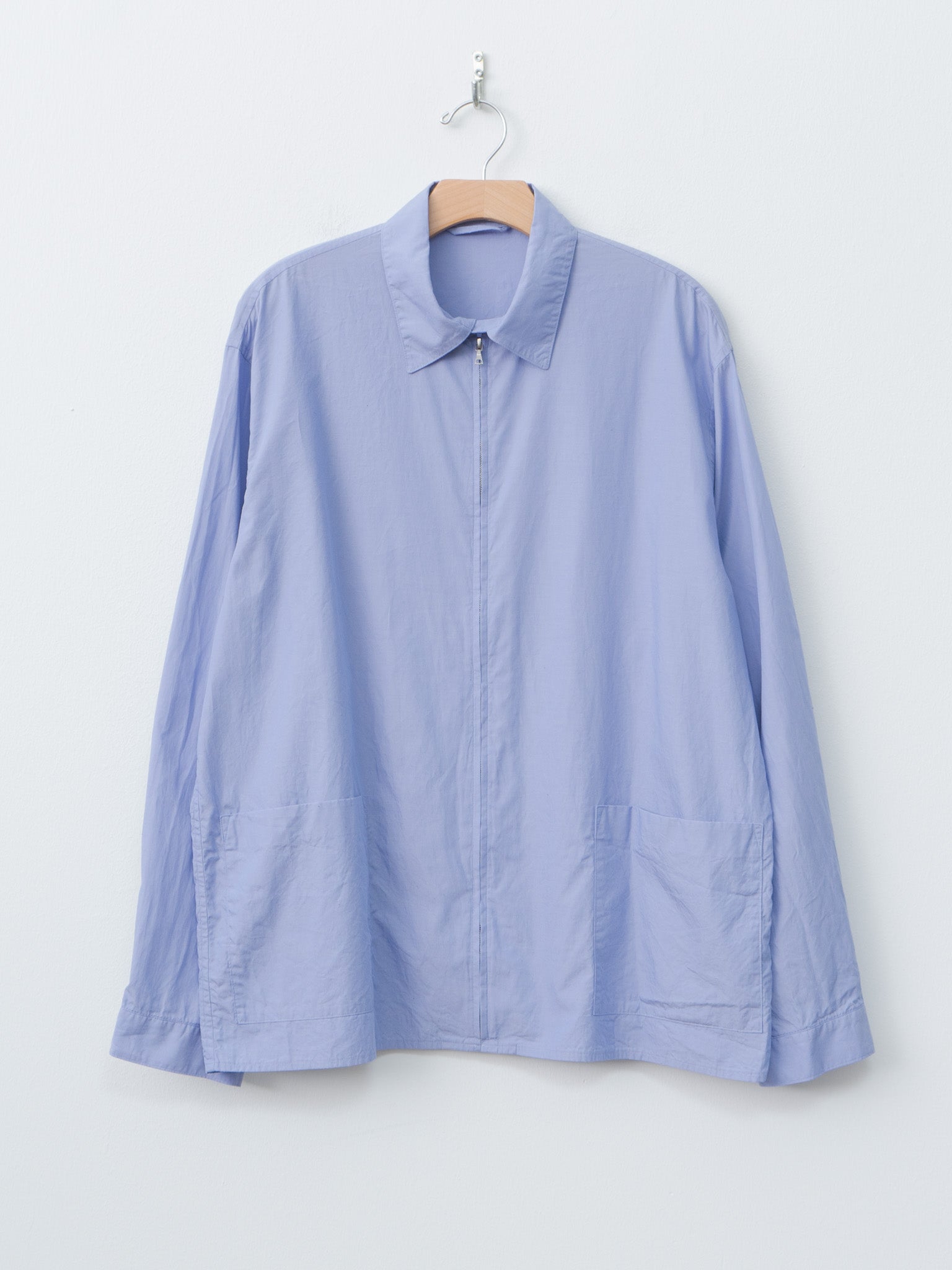 Namu Shop - Blurhms Chambray Zip Shirt - Saxe