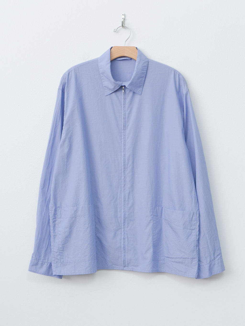 Namu Shop - Blurhms Chambray Zip Shirt - Saxe