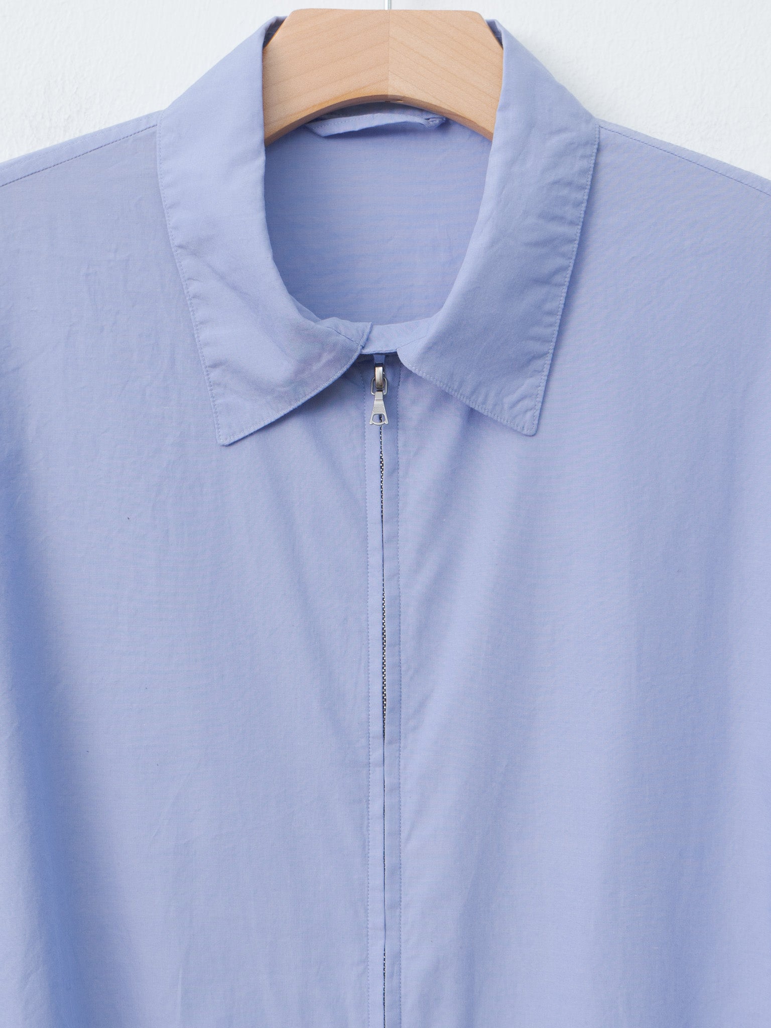 Namu Shop - Blurhms Chambray Zip Shirt - Saxe
