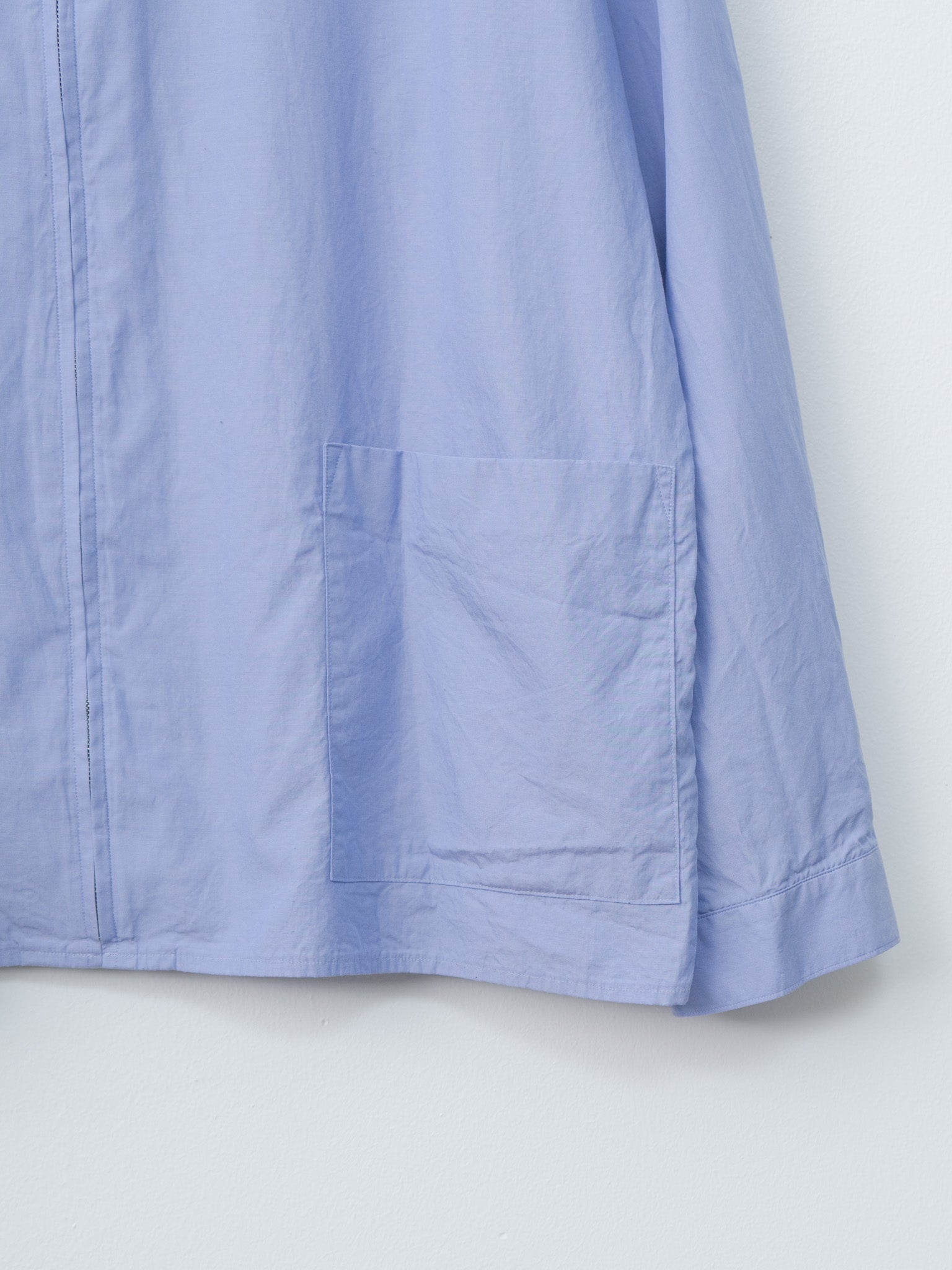 Namu Shop - Blurhms Chambray Zip Shirt - Saxe
