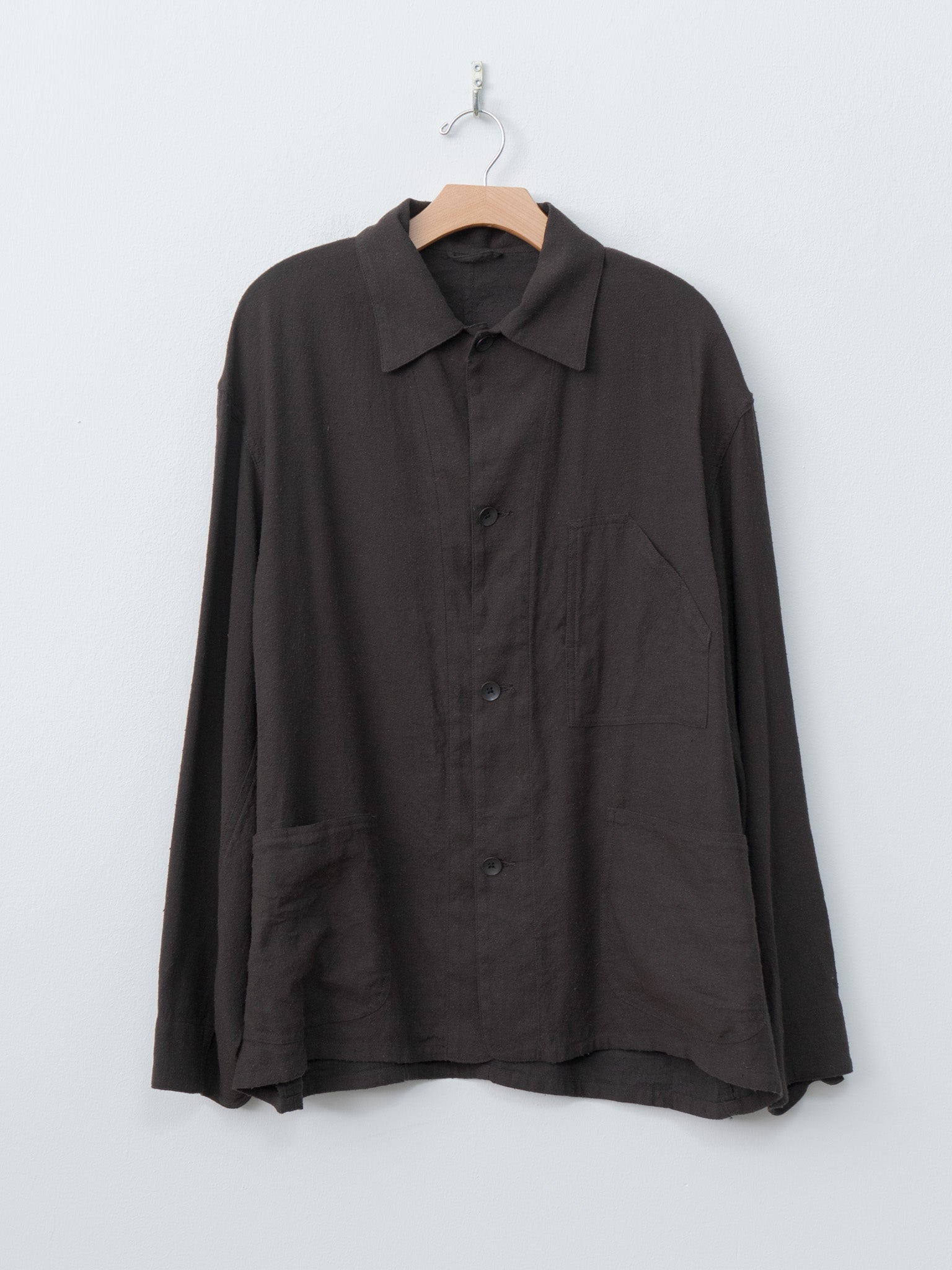Namu Shop - Blurhms Silk Linen Work Jacket - Dark Brown