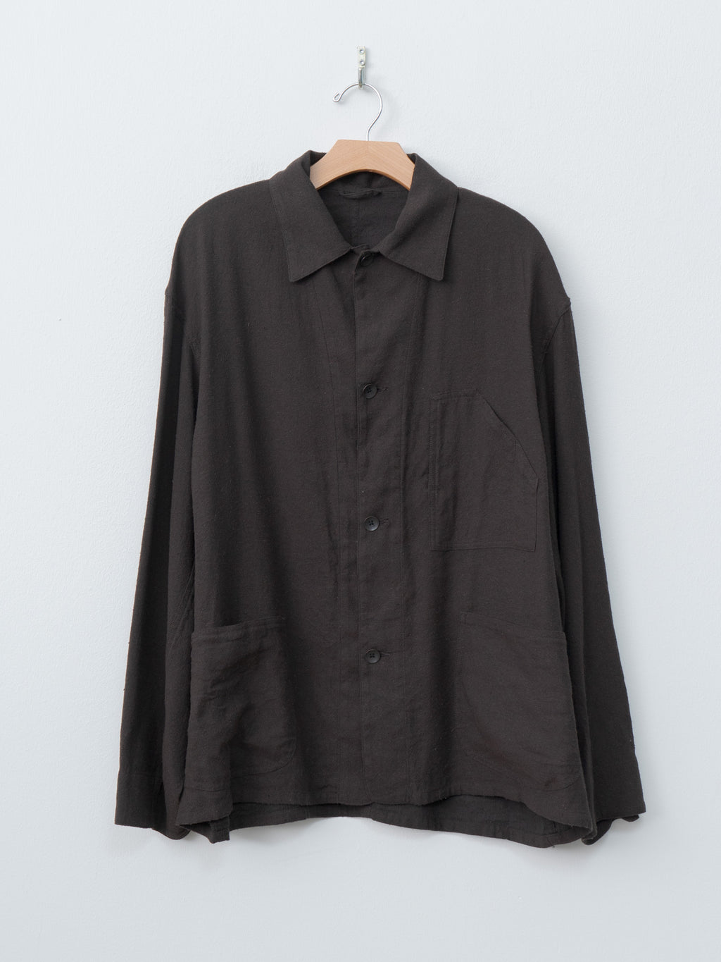 Namu Shop - Blurhms Silk Linen Work Jacket - Dark Brown