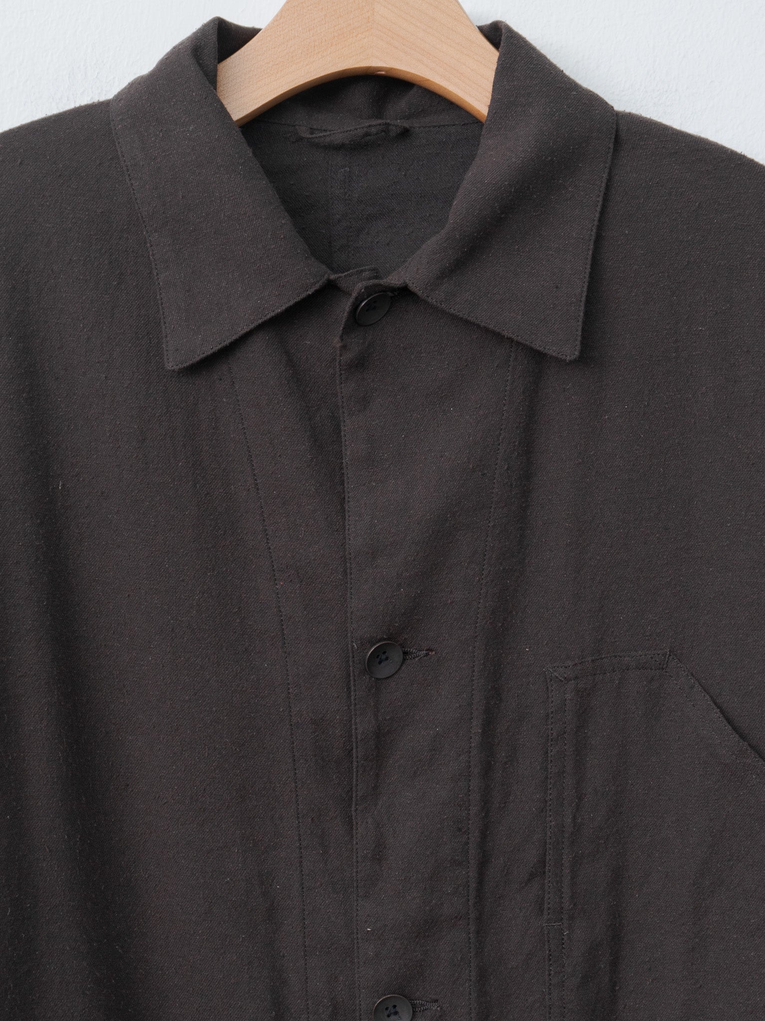 Namu Shop - Blurhms Silk Linen Work Jacket - Dark Brown