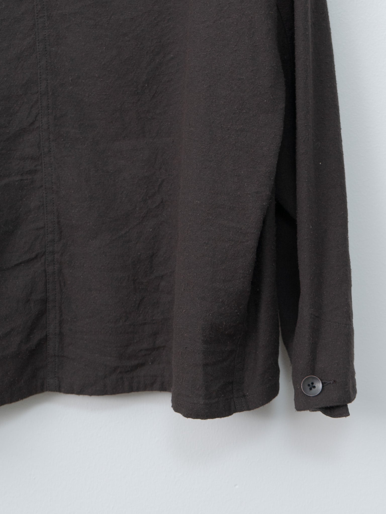 Namu Shop - Blurhms Silk Linen Work Jacket - Dark Brown