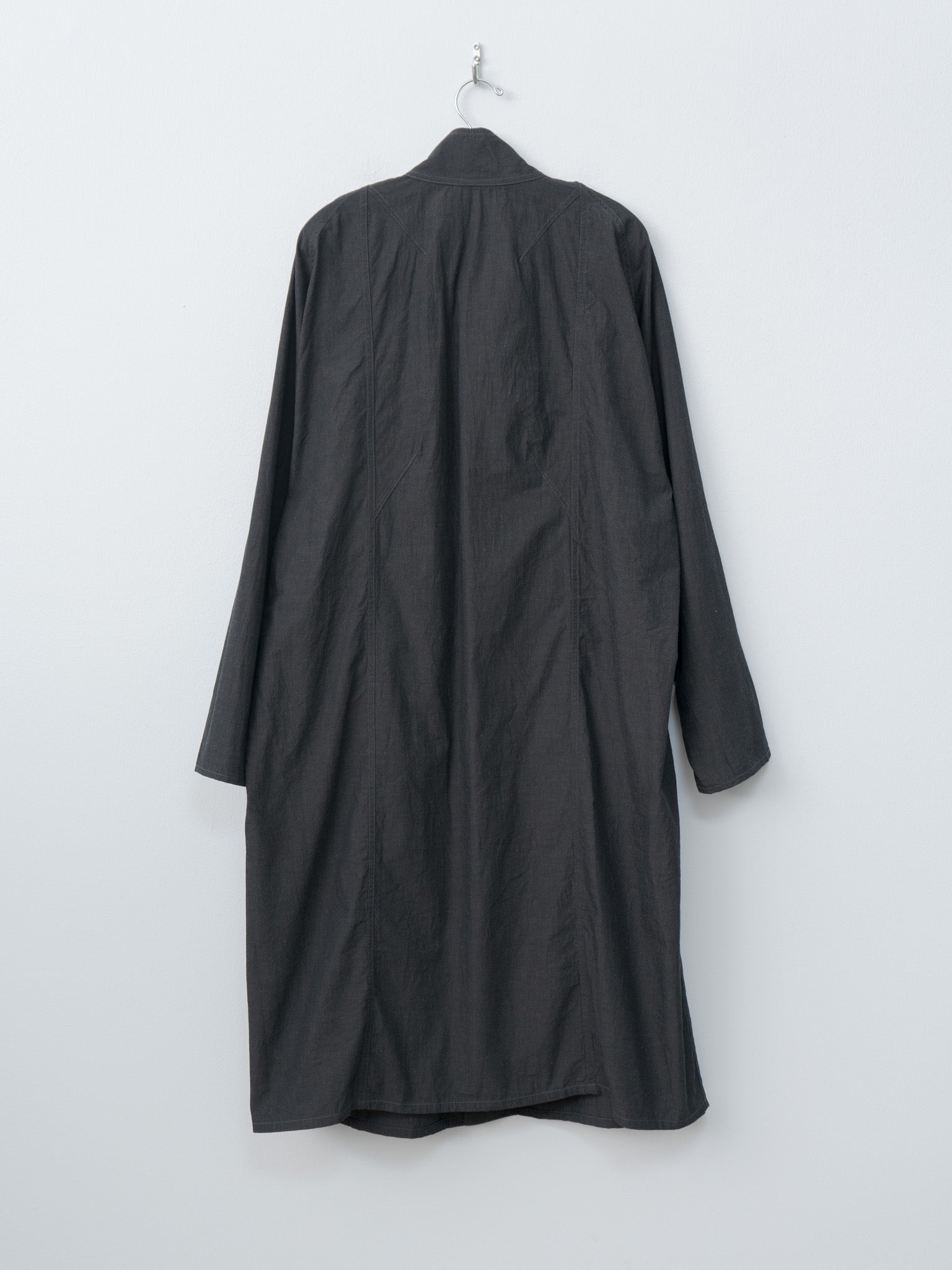 Namu Shop - Blurhms Cotton Linen Desert Storm Coat - Heather Black