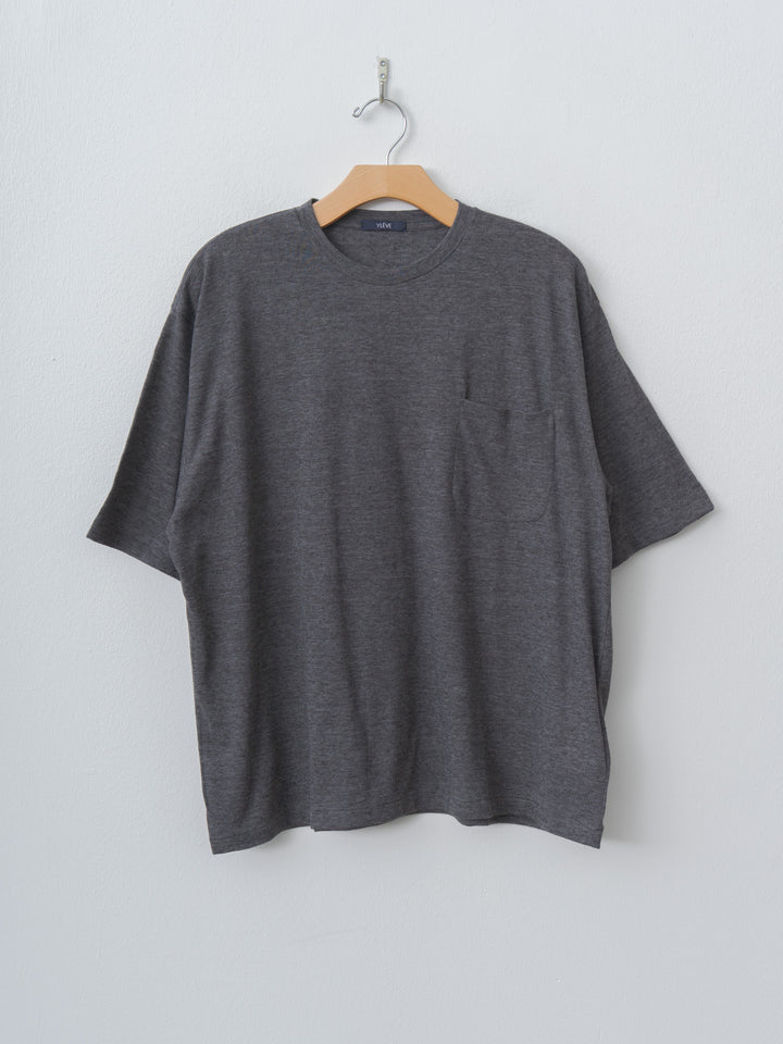 T/C Slub Yarn Jersey Pocket T - Charcoal